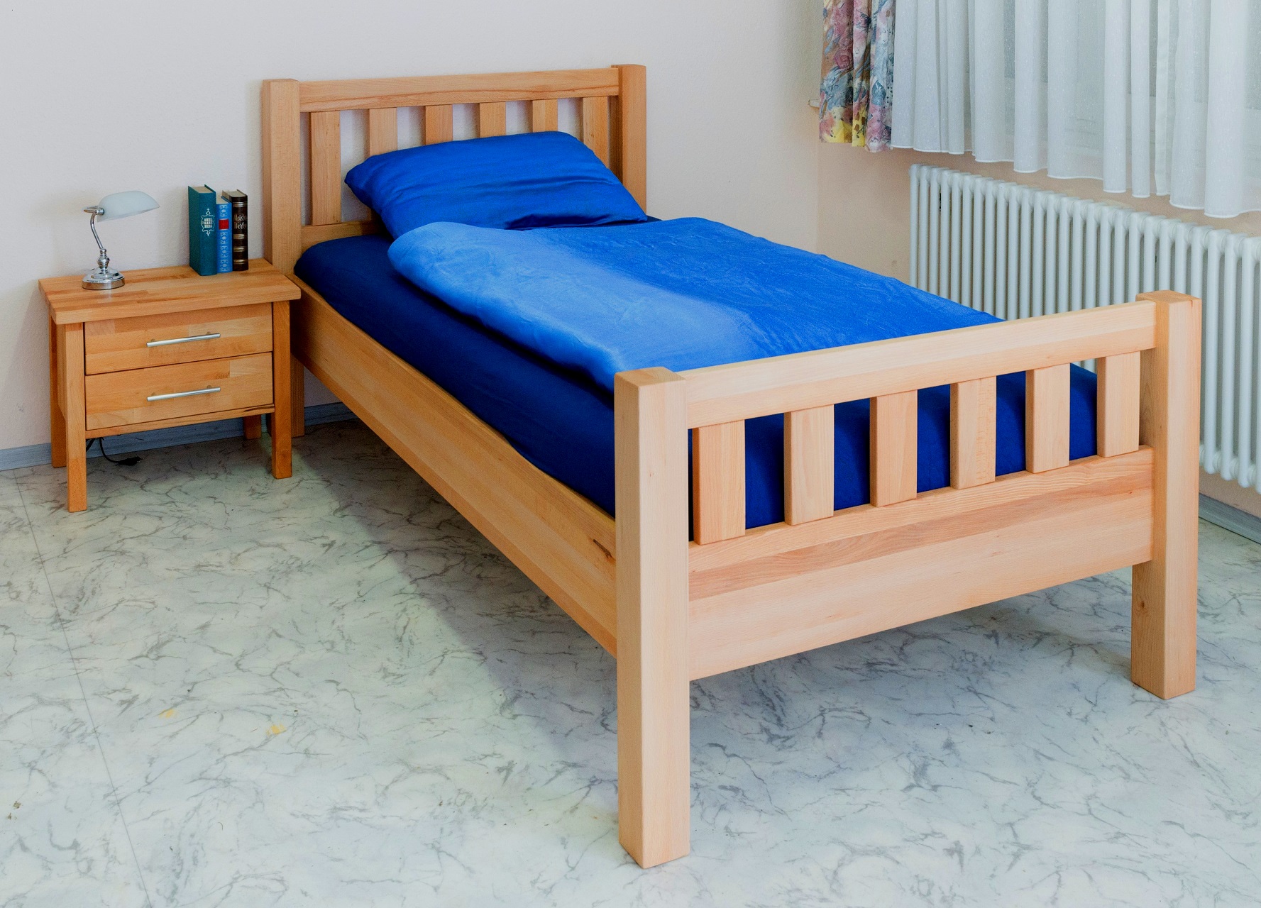 Vaja M&ouml;bel Komfortbett Ben Kernbuche ge&ouml;lt 100x200 cm - Bild 1