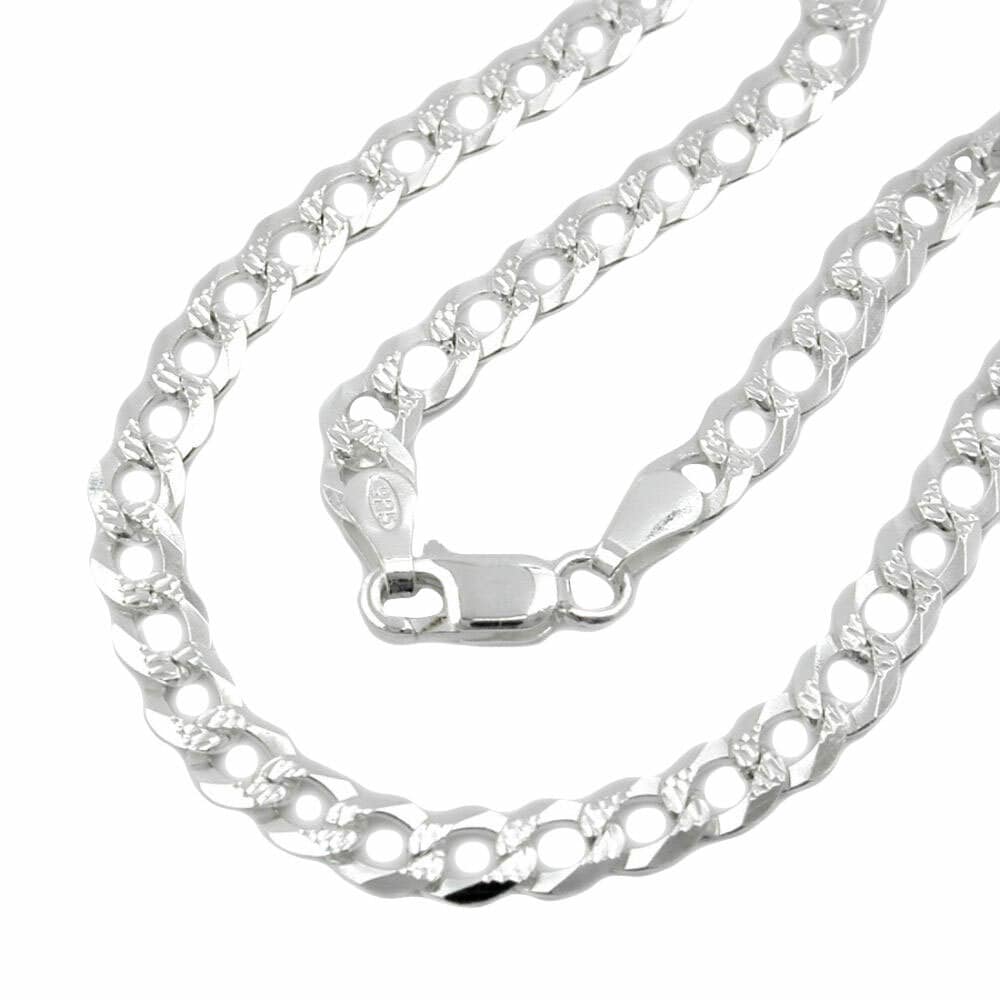 Gallay Armband 4,6mm Panzerkette flach mit Muster Silber 925 19cm - Bild 1