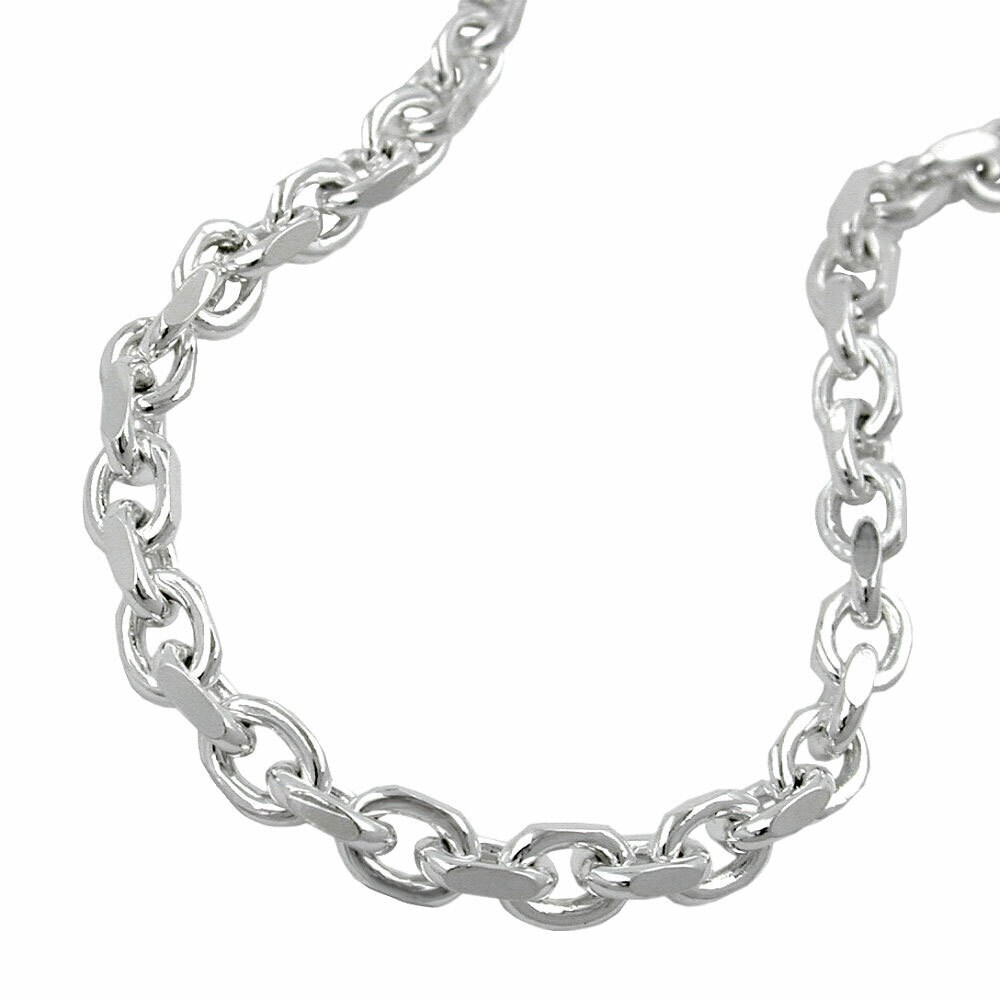 Gallay Kette 3,5mm Ankerkette 4x diamantiert Silber 925 50cm