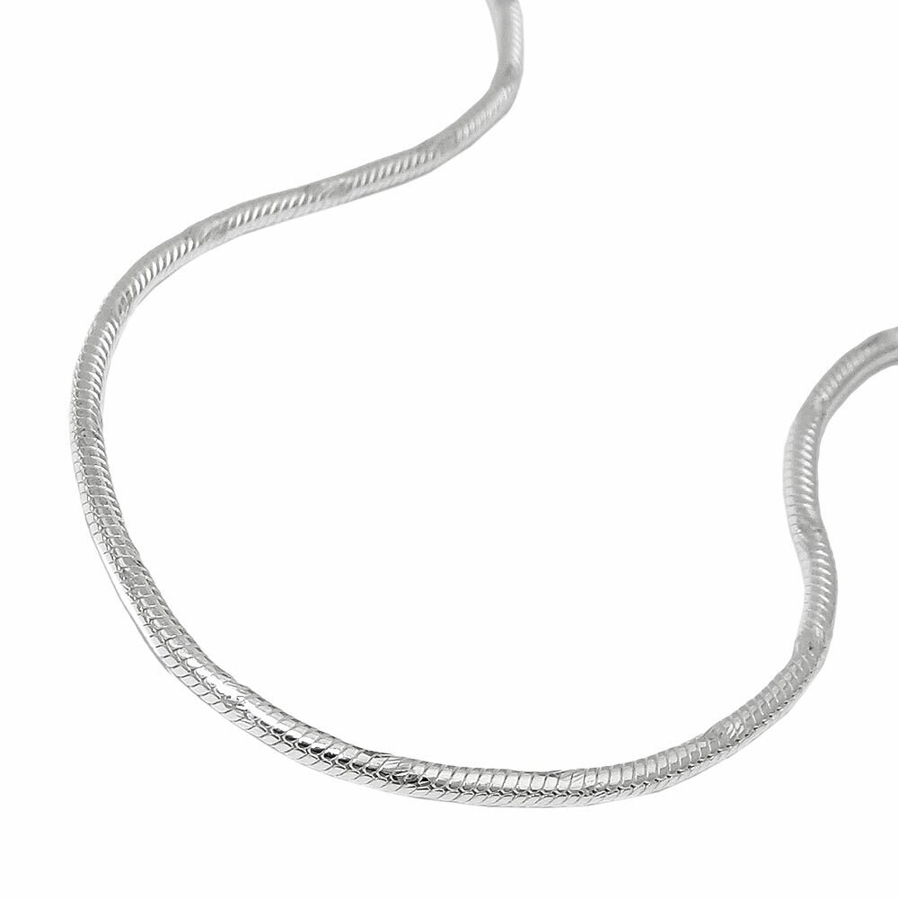 Gallay Kette 1,3mm runde Schlangenkette diamantiert Silber 925 38cm