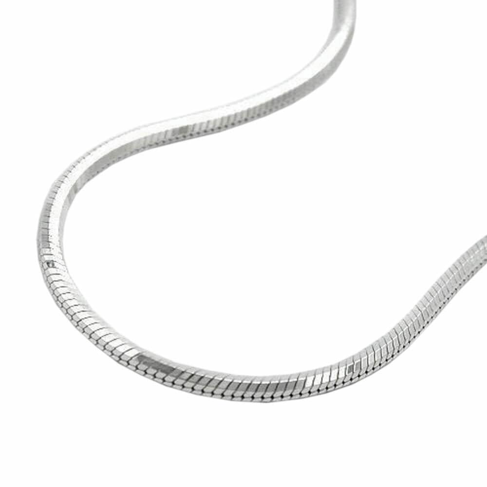 Gallay Kette 1,3mm Schlangenkette f&uuml;nfkantig diamantiert Silber 925 50cm - Bild 1