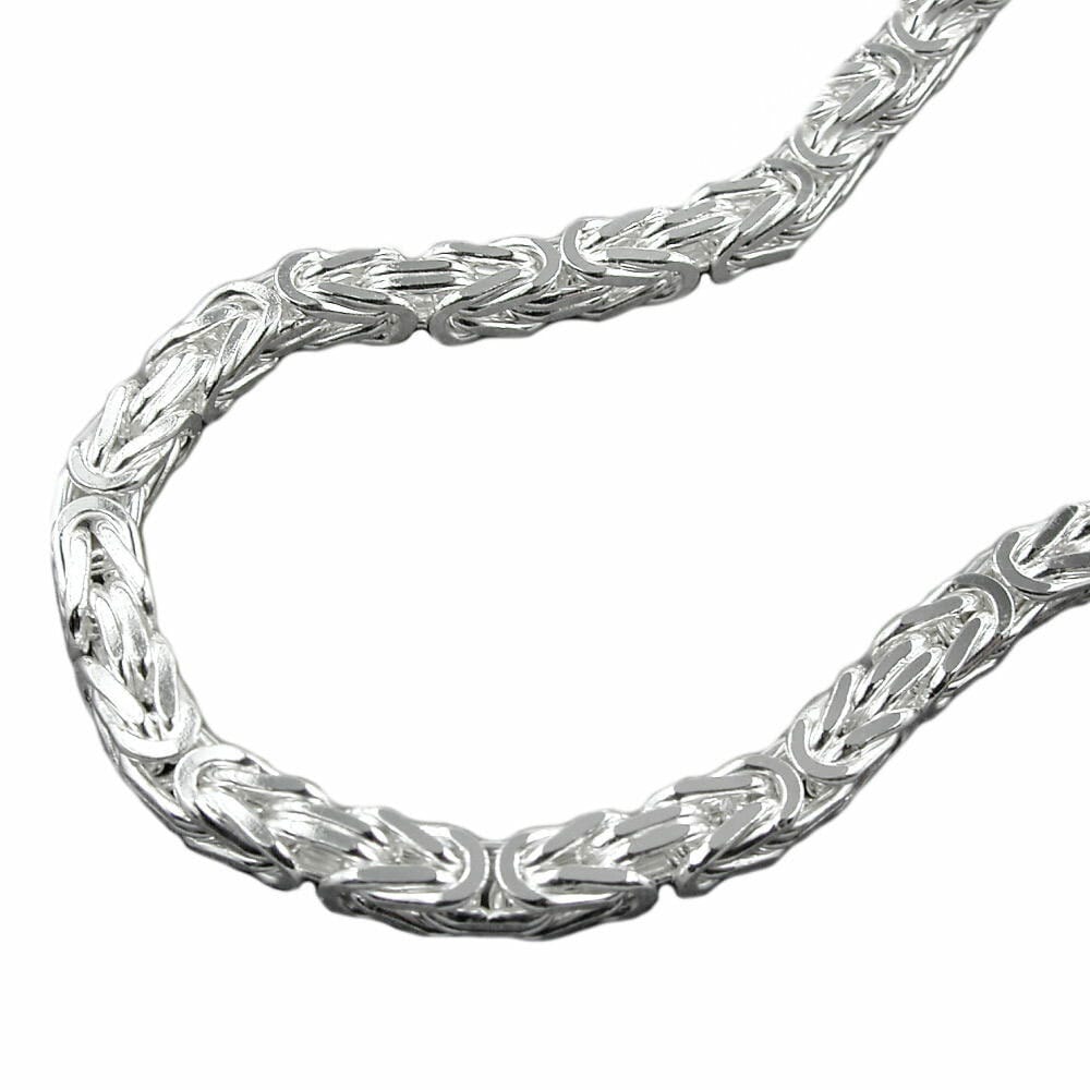 Gallay Armband 4x4mm K&ouml;nigskette vierkant gl&auml;nzend Silber 925 19cm - Bild 1
