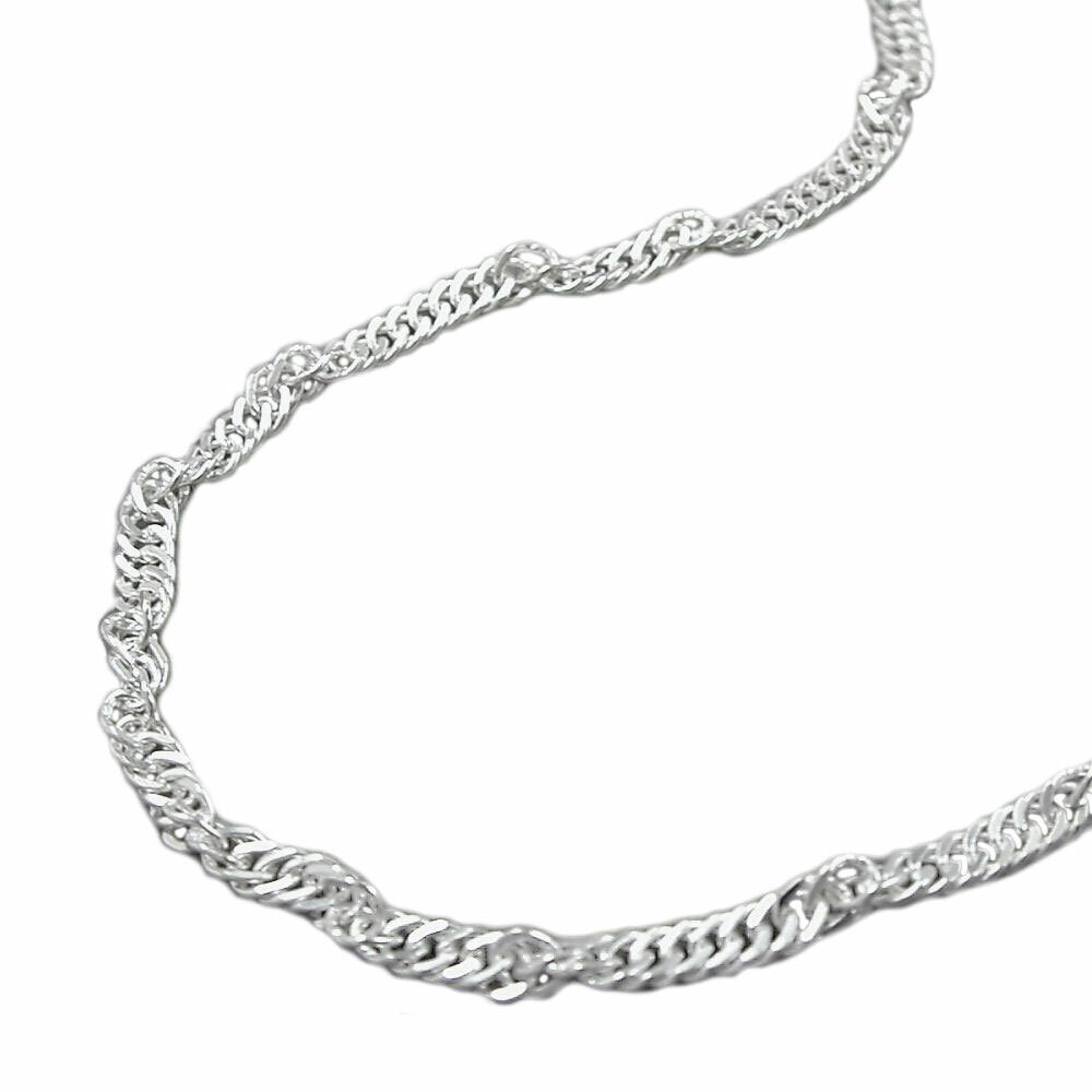 Gallay Kette 2mm Singapurkette diamantiert Silber 925 42cm - Bild 1