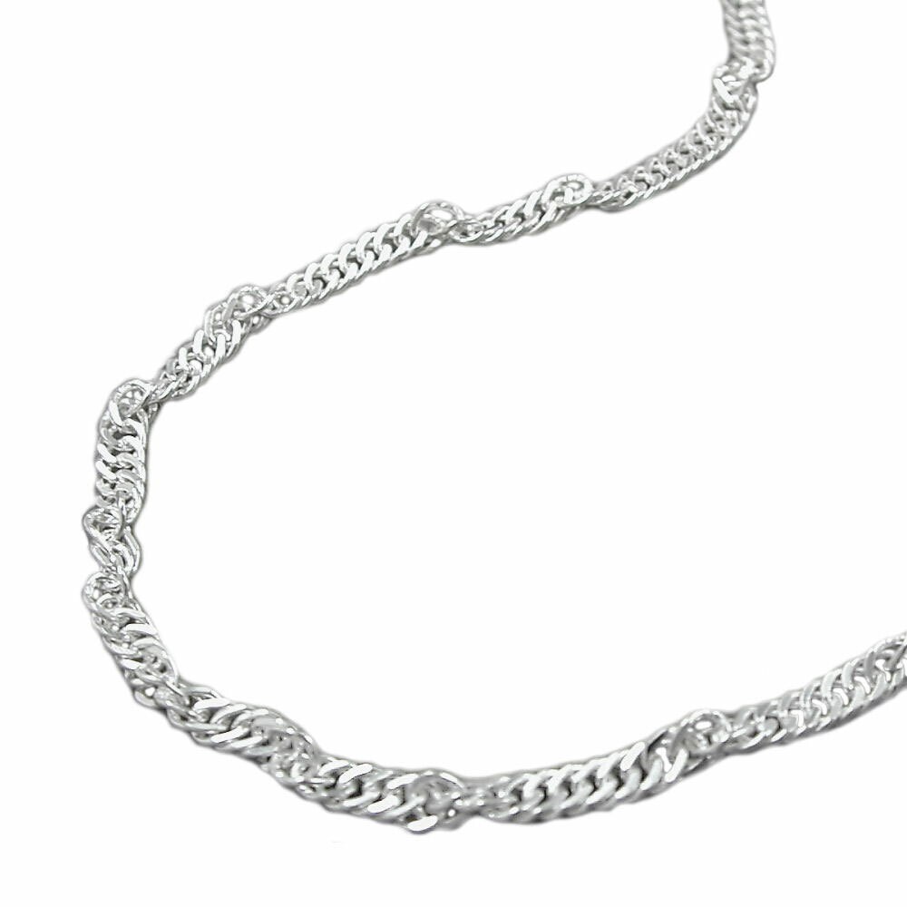 Gallay Kette 2mm Singapurkette diamantiert Silber 925 60cm