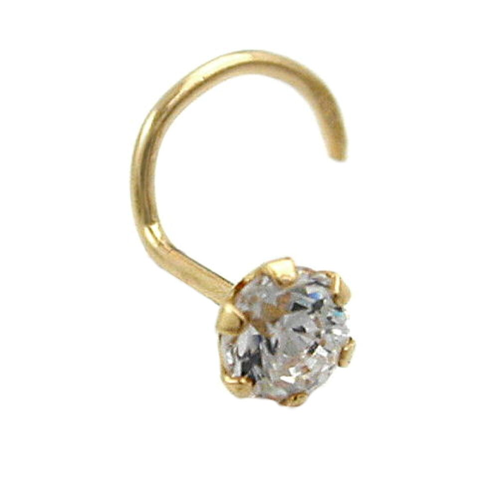 Gallay Nasenstecker 3mm Zirkonia 18Kt GOLD