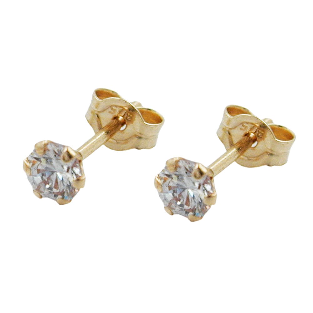 Gallay Ohrstecker Ohrring 3mm Zirkonia 9Kt GOLD - Bild 1
