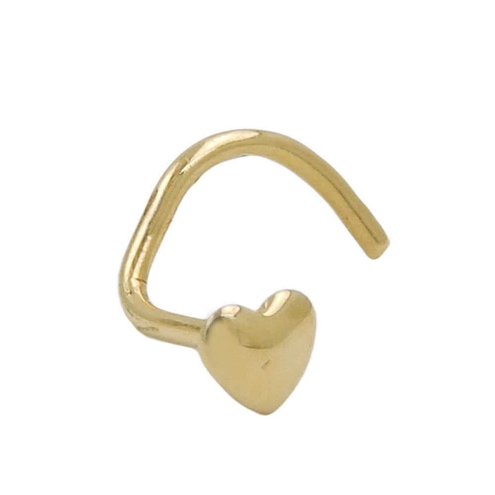 Gallay Nasenstecker 2,4mm Spirale mit kleinem Herz 18Kt GOLD - Bild 1