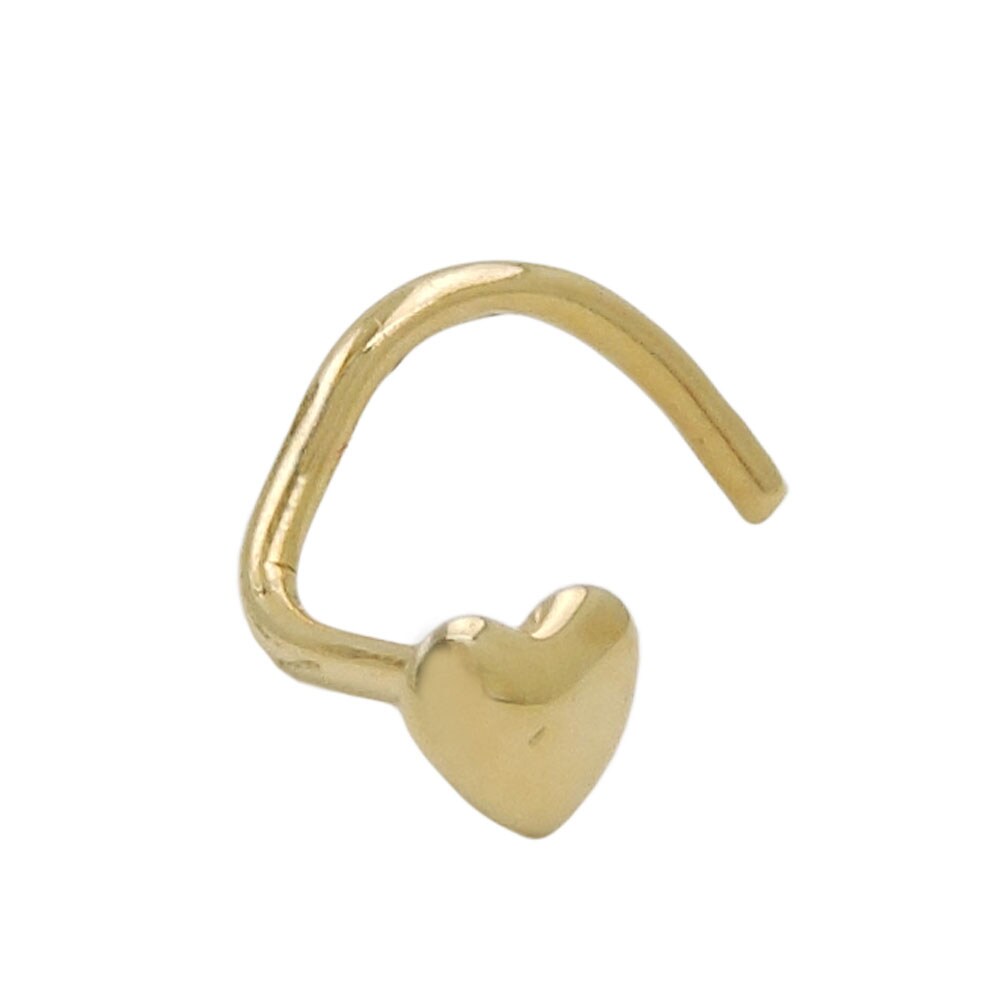 Gallay Nasenstecker 2,4mm Spirale mit kleinem Herz 18Kt GOLD