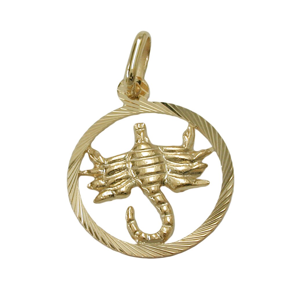 Gallay Anh&auml;nger 15mm Sternzeichen Skorpion 9Kt GOLD - Bild 1