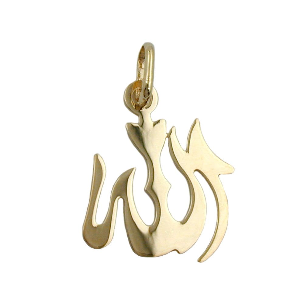Gallay Anh&auml;nger 18x15mm Allah gl&auml;nzend 14Kt GOLD - Bild 1