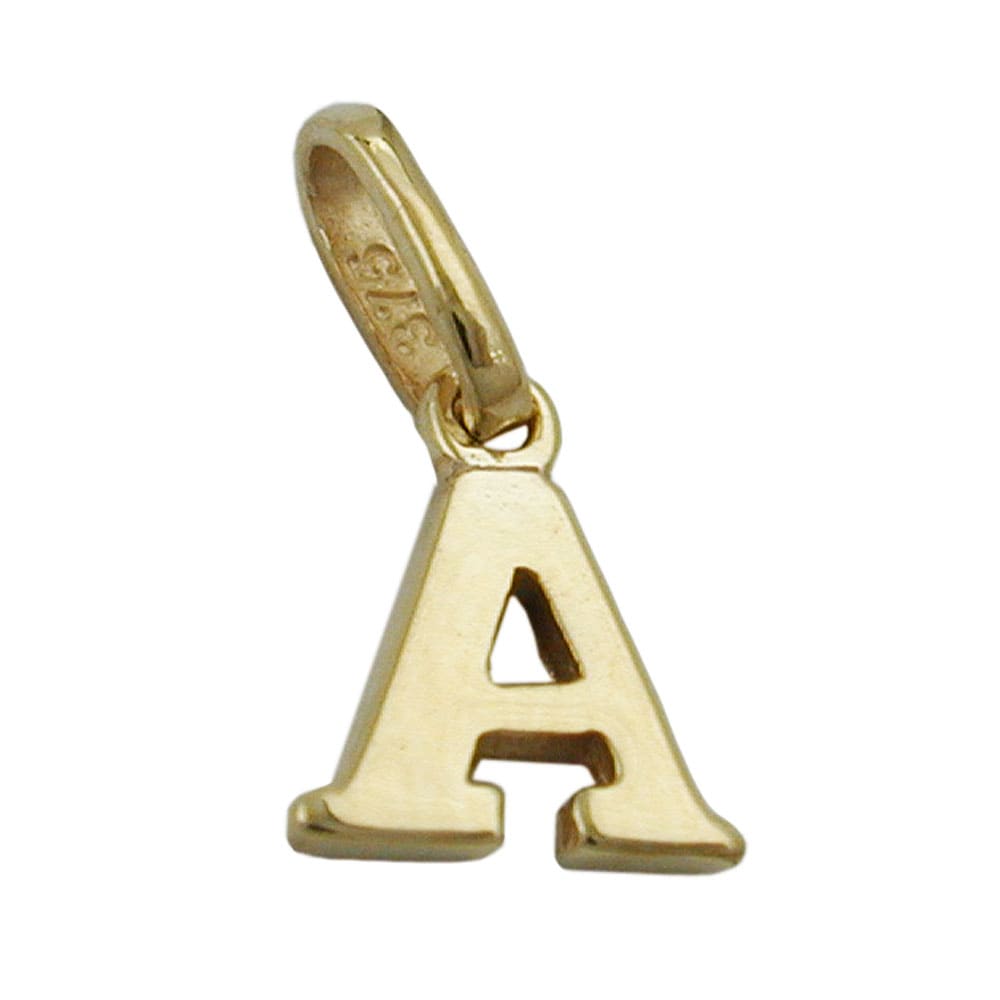 Gallay Anh&auml;nger 8x6,5mm Buchstabe A gl&auml;nzend 9Kt GOLD - Bild 1