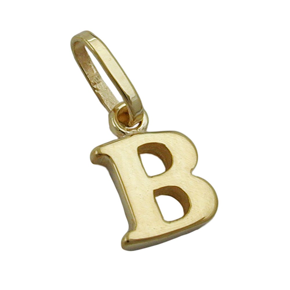 Gallay Anh&auml;nger 8x6mm Buchstabe B gl&auml;nzend 9Kt GOLD - Bild 1