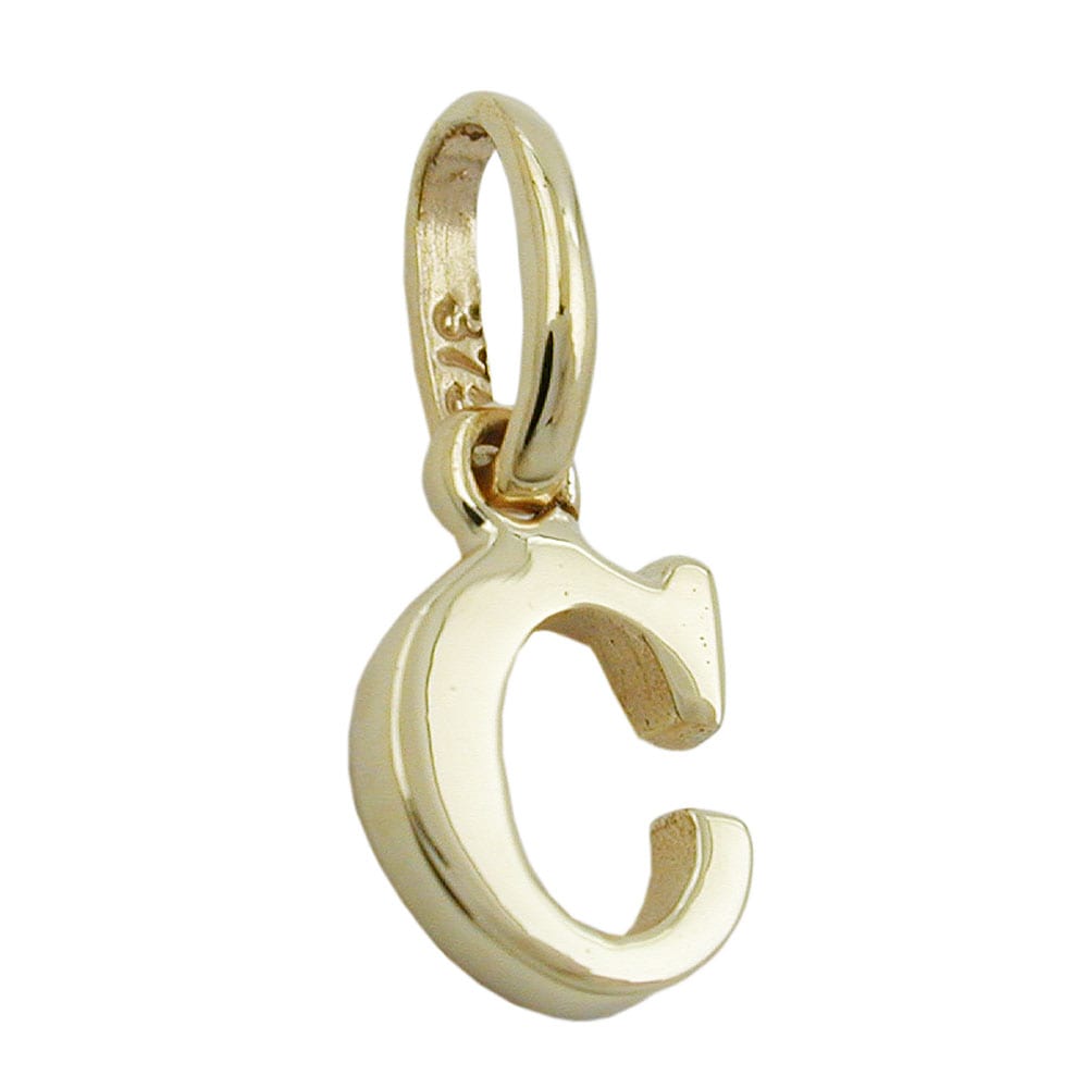 Gallay Anh&auml;nger 8x5mm Buchstabe C gl&auml;nzend 9Kt GOLD - Bild 1