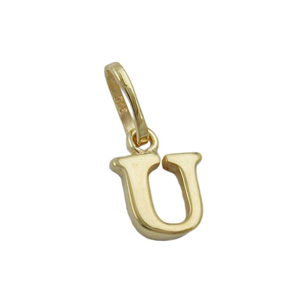 Gallay Anh&auml;nger 8x6mm Buchstabe U gl&auml;nzend 9Kt GOLD - Bild 1