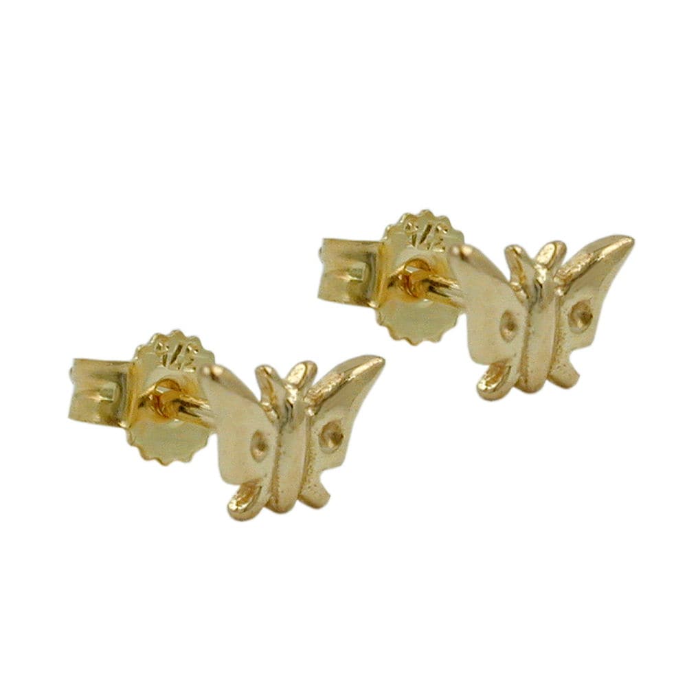 Gallay Ohrstecker Ohrring 5x7mm Schmetterling gl&auml;nzend 9Kt GOLD - Bild 1