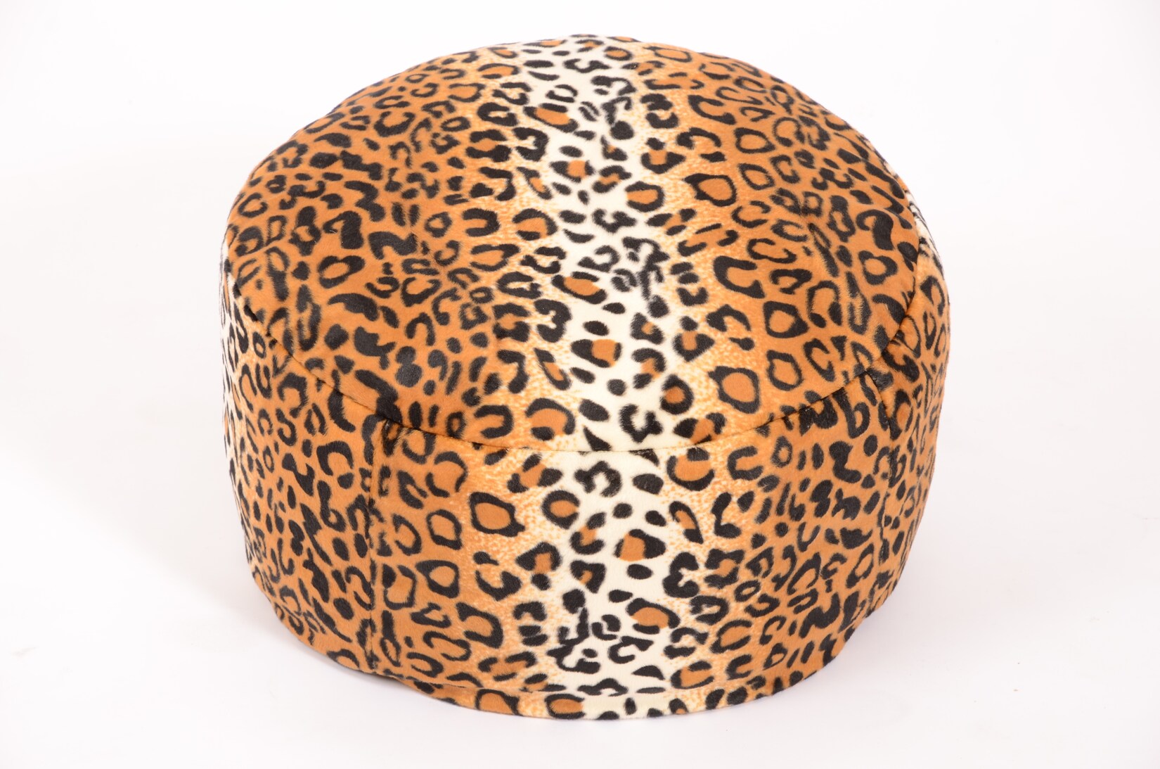 Linke Licardo Hocker Pouf Tieroptik Gepardfell Ø47/34 cm