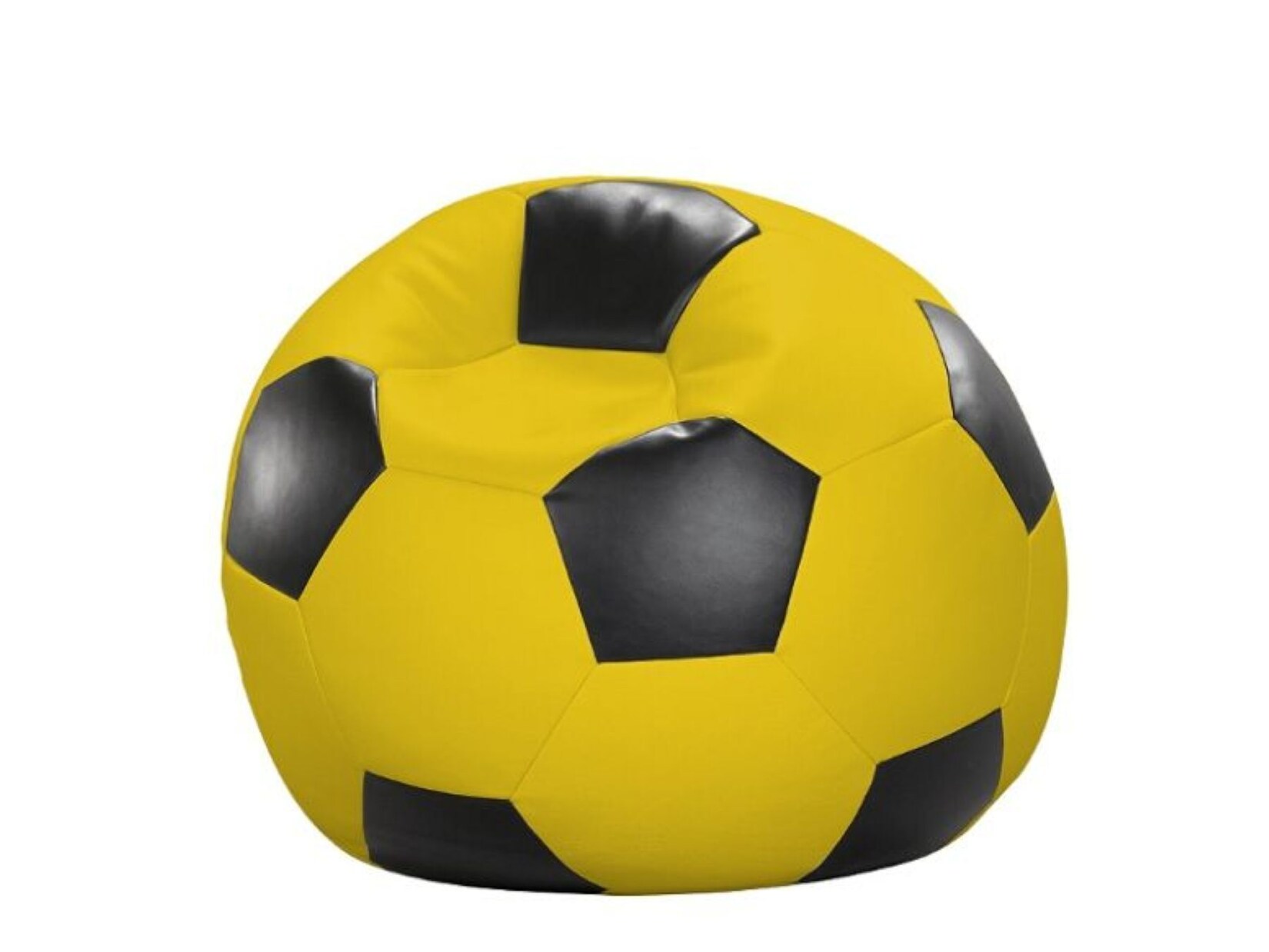 Linke Licardo Fußball-Sitzball Kunstleder gelb/schwarz Ø 90 cm