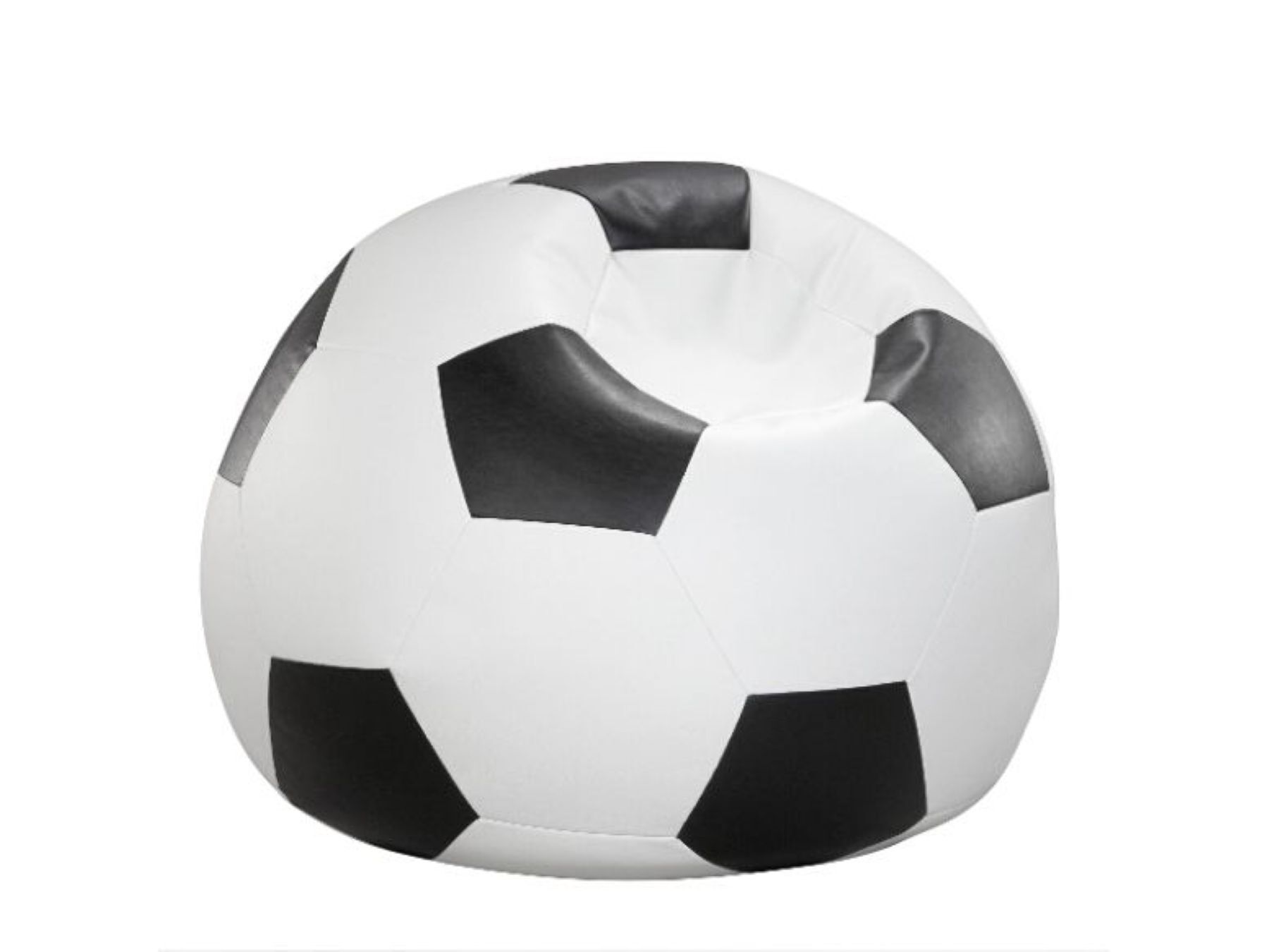 Linke Licardo Fu&szlig;ball-Sitzball Kunstleder wei&szlig;/schwarz &Oslash; 90 cm - Bild 1