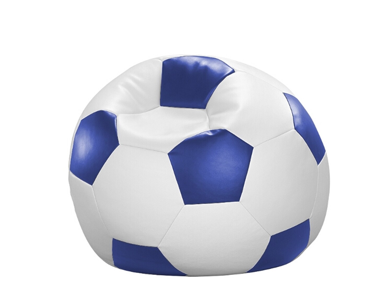 Linke Licardo Fußball-Sitzball Kunstleder weiß/blau Ø 90 cm