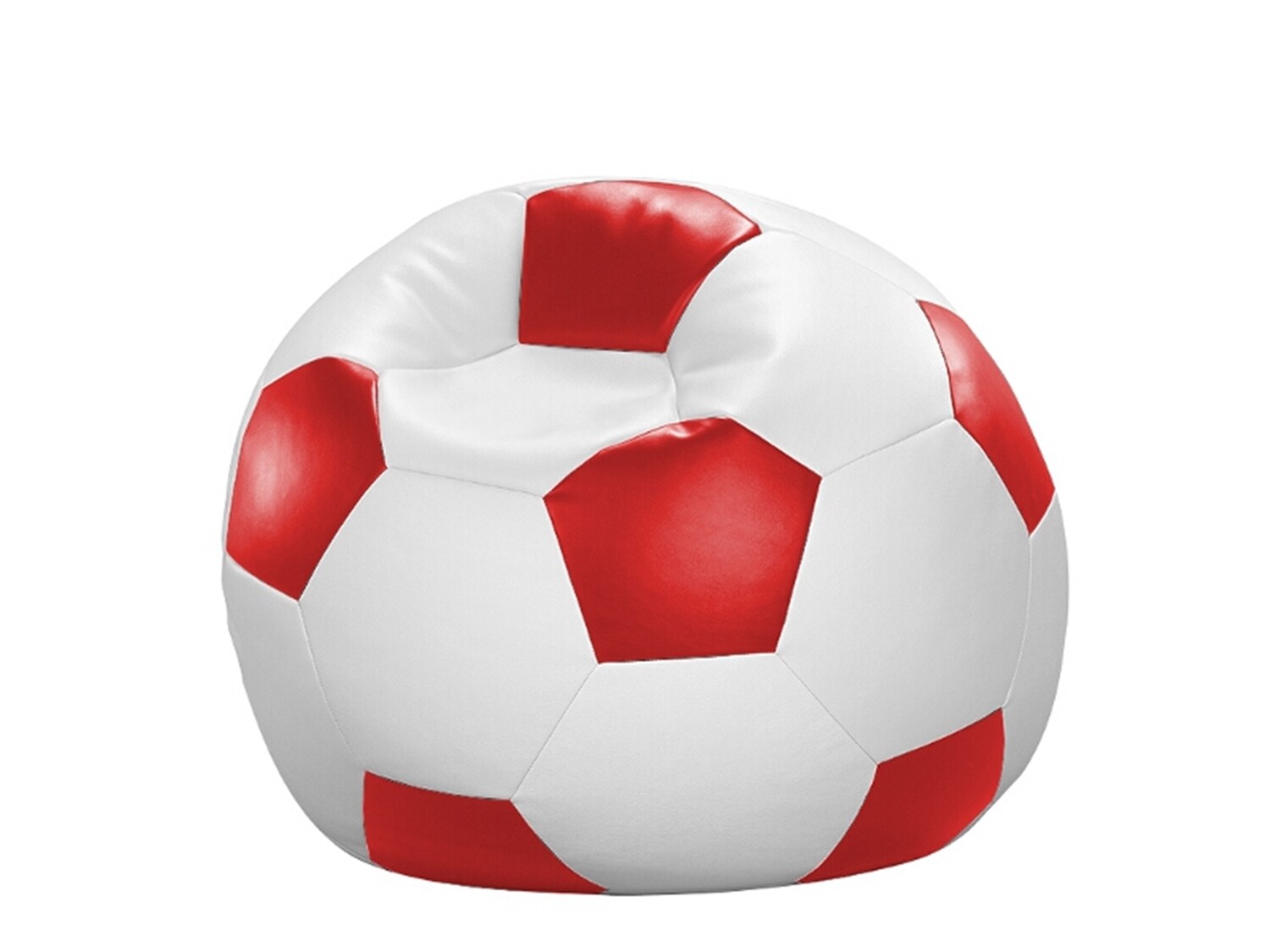 Linke Licardo Fußball-Sitzball Kunstleder weiß/rot Ø 90 cm