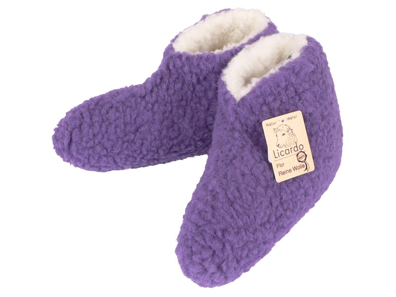 Linke Licardo Bettschuhe Wolle farbig lila - 42/43 - Bild 1