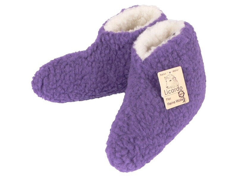 Linke Licardo Bettschuhe Wolle farbig lila - 44/45 - Bild 1