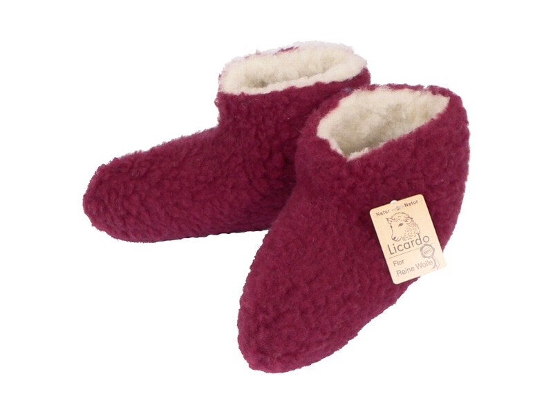 Linke Licardo Bettschuhe Wolle farbig bordeaux - 36/37 - Bild 1