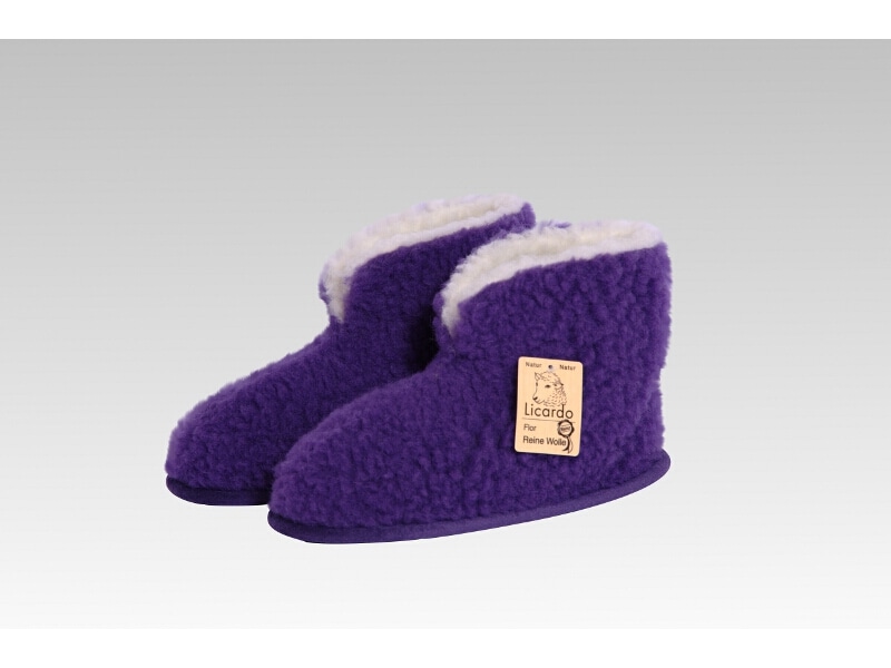 Linke Licardo Heimschuh HS 18 Wolle lila 44/45 - Bild 1