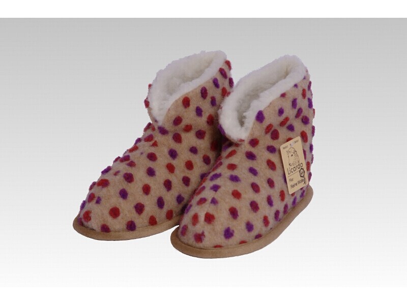 Linke Licardo Heimschuh HS 18 Wolle Noppen beige 36/37 - Bild 1