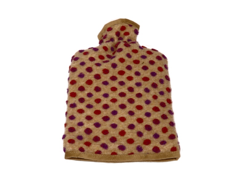 Linke Licardo W&auml;rmflaschenbezug Wolle Noppen beige 20/30 cm - Bild 1