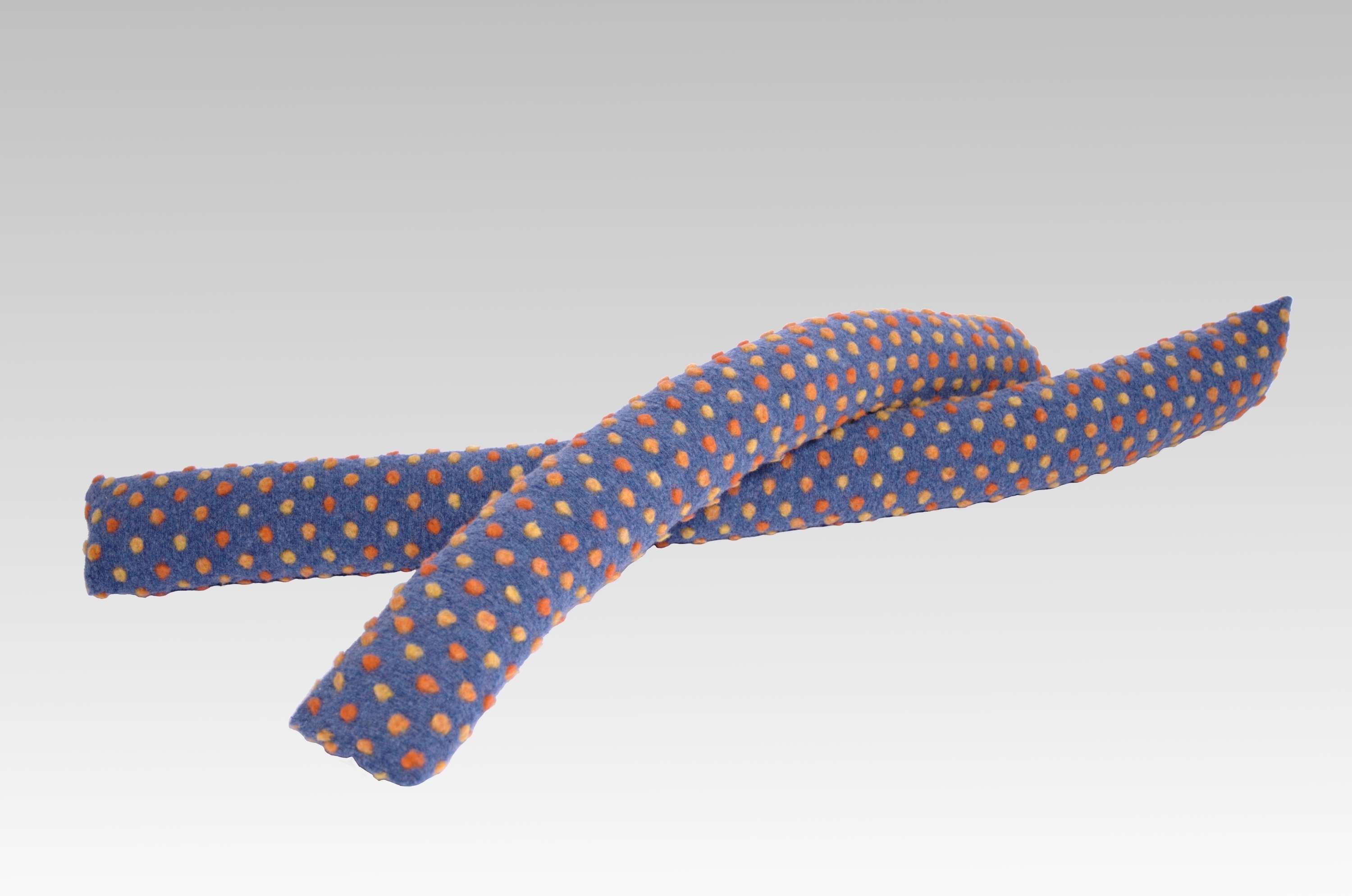 Linke Licardo Zugluftstopper Zugluftrolle Wolle Noppen blau 120 cm - Bild 1