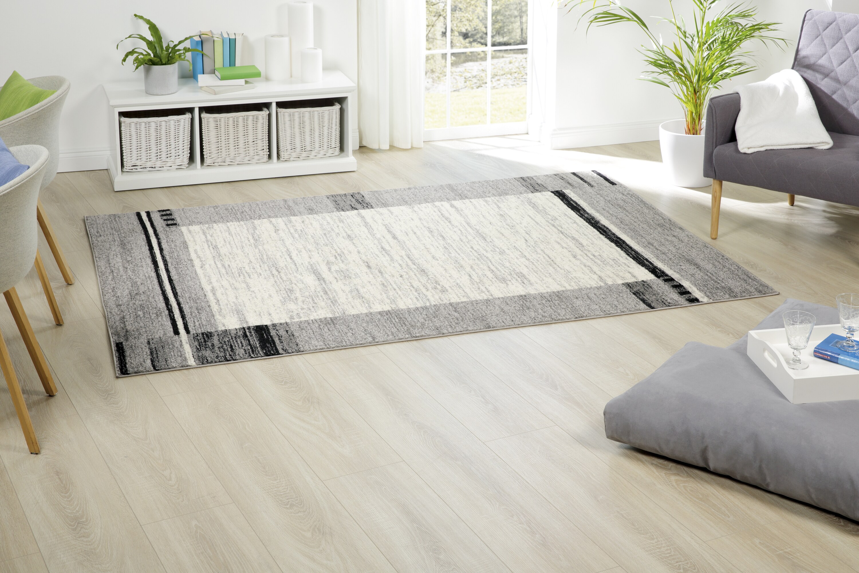 Peyer Syntex 1 Teppich Cleo Bord&uuml;re Fb.silbergrau 160/230 cm - Bild 1