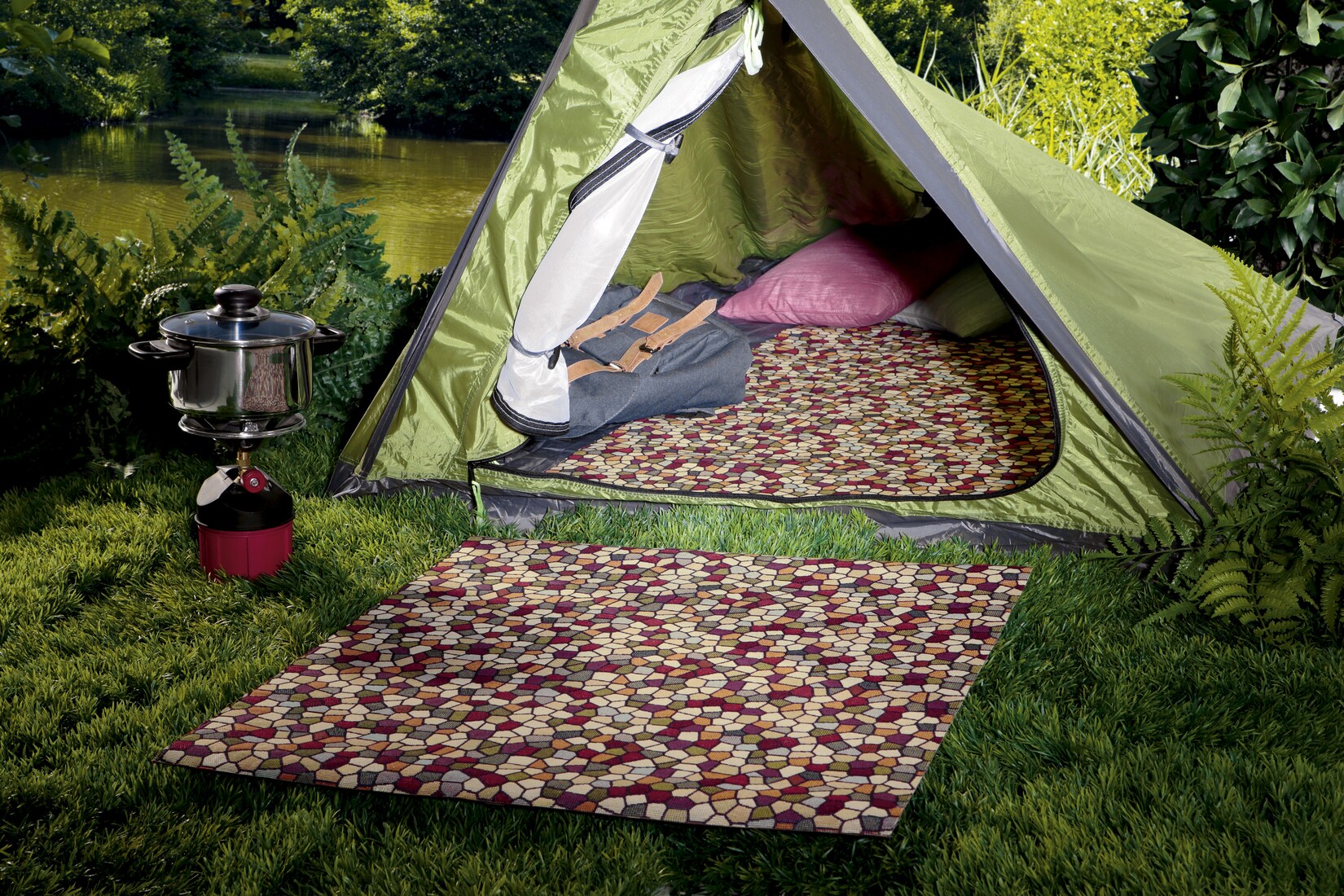Peyer Syntex 1 Mira Jacqu.Teppich Mosaik Multicolor 138/220 cm