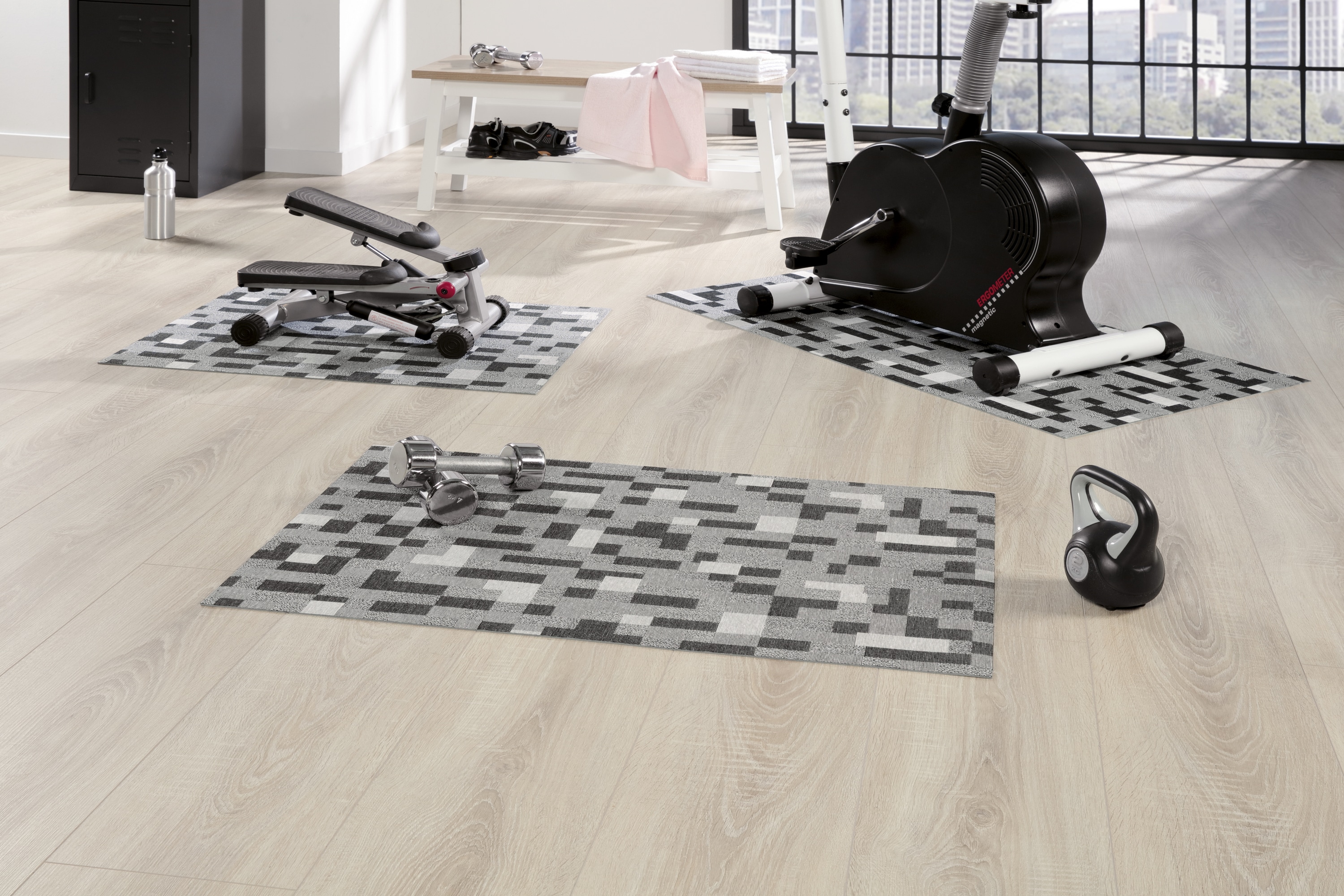 Peyer Syntex 1 Mira Jacqu.Teppich Rieti anthrazit 60/110 cm - Bild 1
