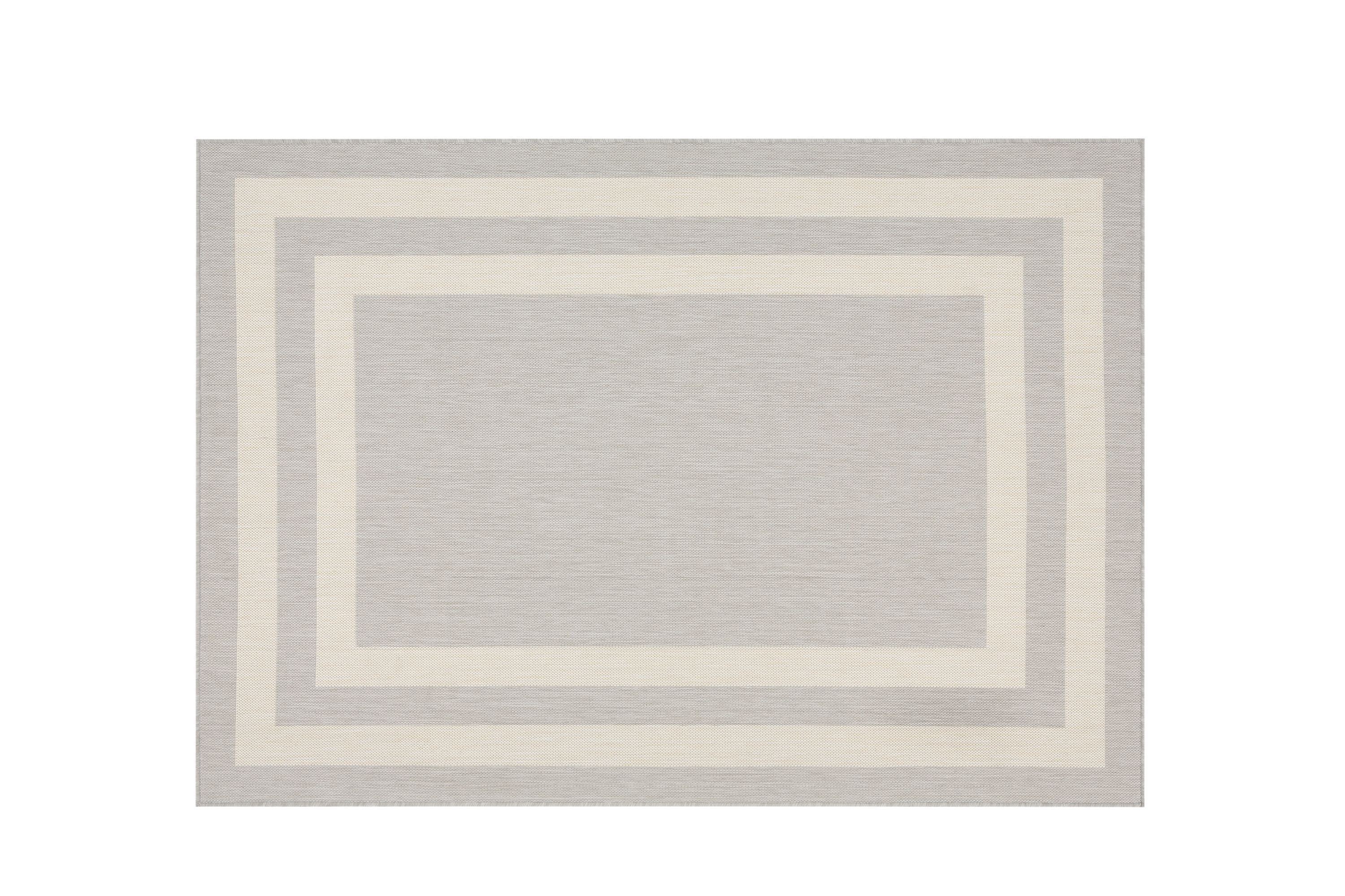 Peyer Syntex 1 Teppich Terrace Bord&uuml;re Kiesel-h-grau 80/150 cm - Bild 1