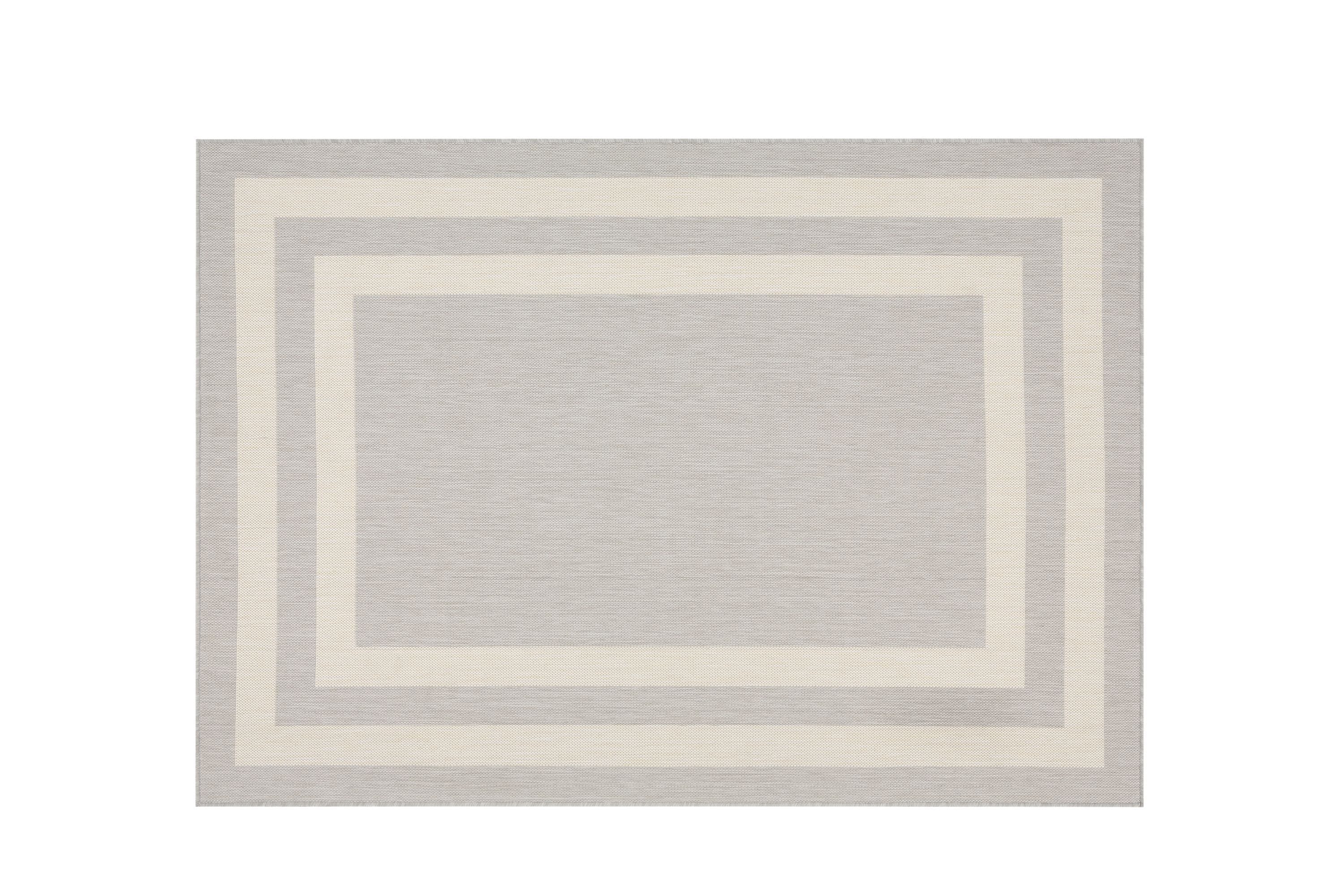 Peyer Syntex 1 Teppich Terrace Bord&uuml;re Kiesel-h-grau 120/170 cm - Bild 1