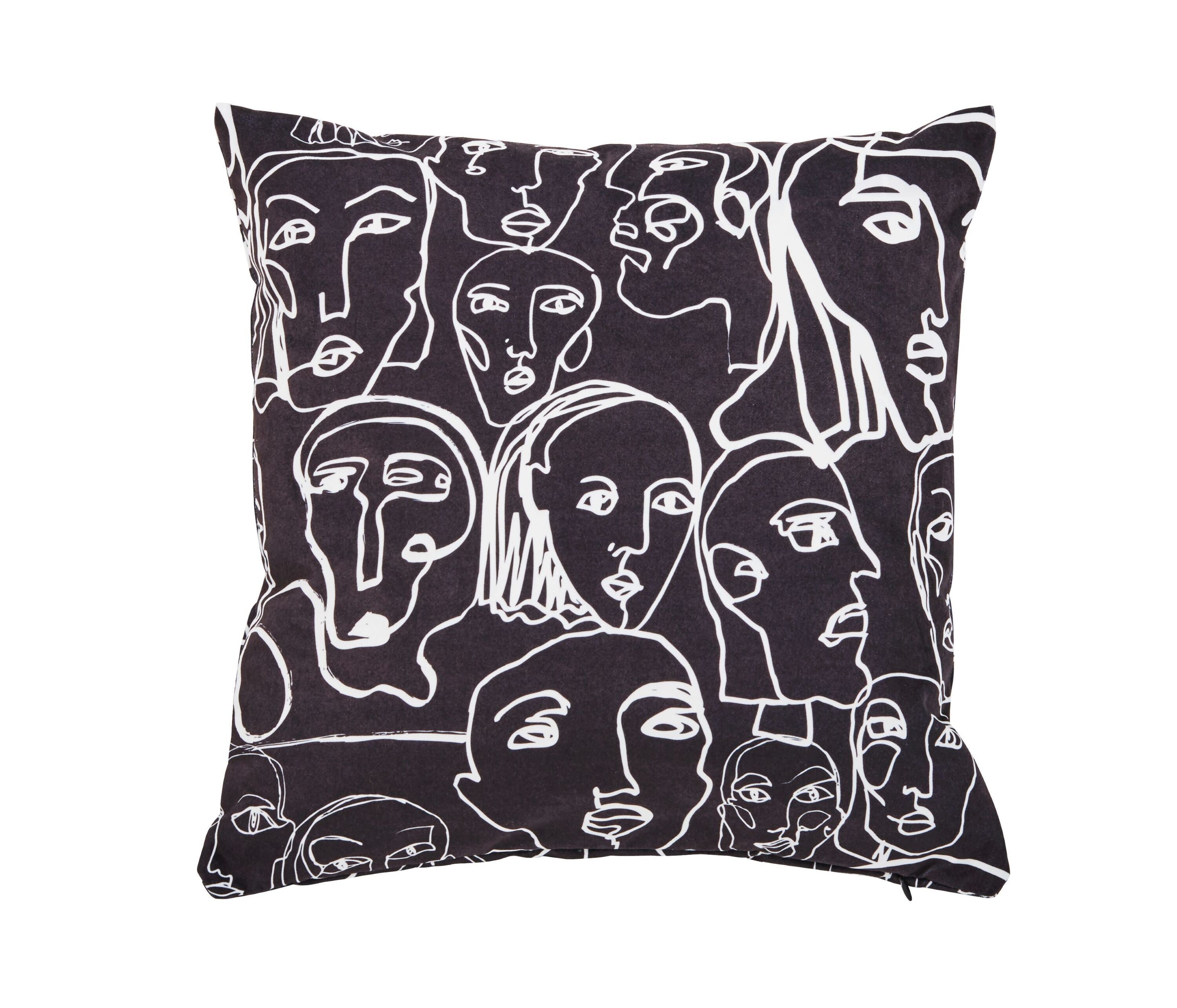 DONE Kissenh&uuml;lle Velour Print - Bild 1