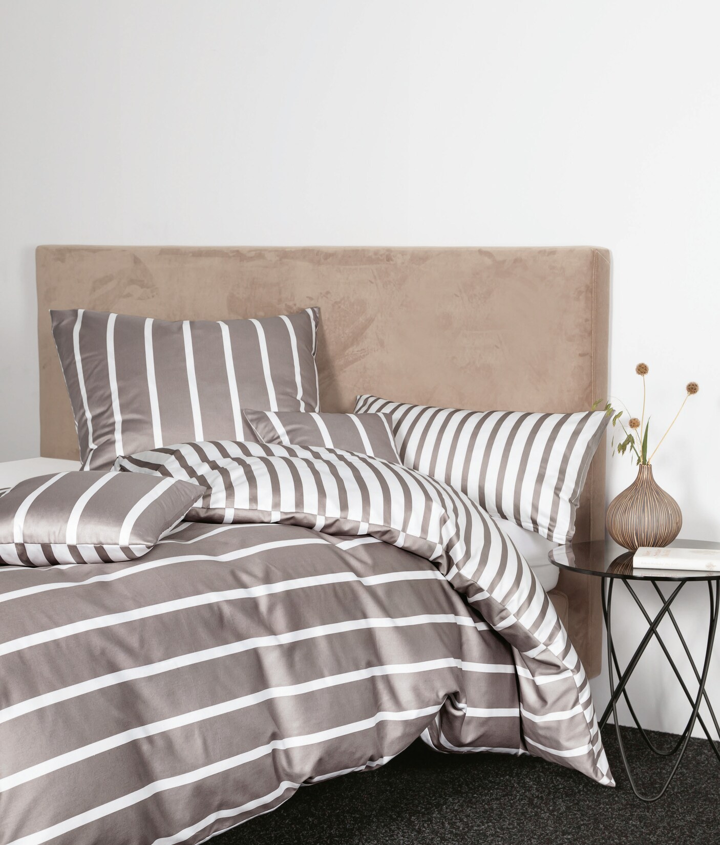 Janine Baumwoll Bettwäsche Modernclassic Streifenlook