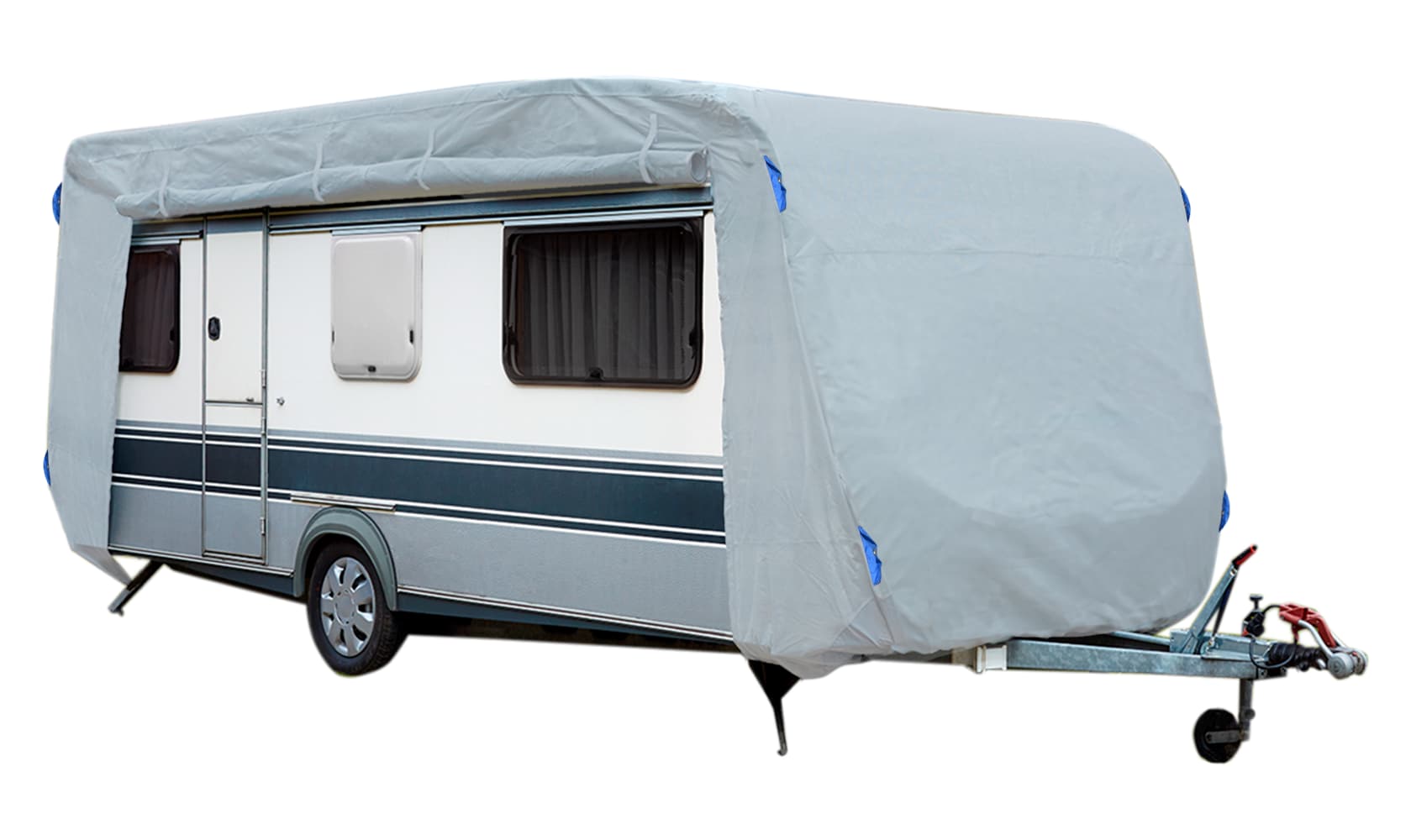 GreenYard Abdeckplane f&uuml;r Wohnwagen oder Wohnmobile Gr&ouml;&szlig;e S, 460 x 250 x 220 cm - Bild 1