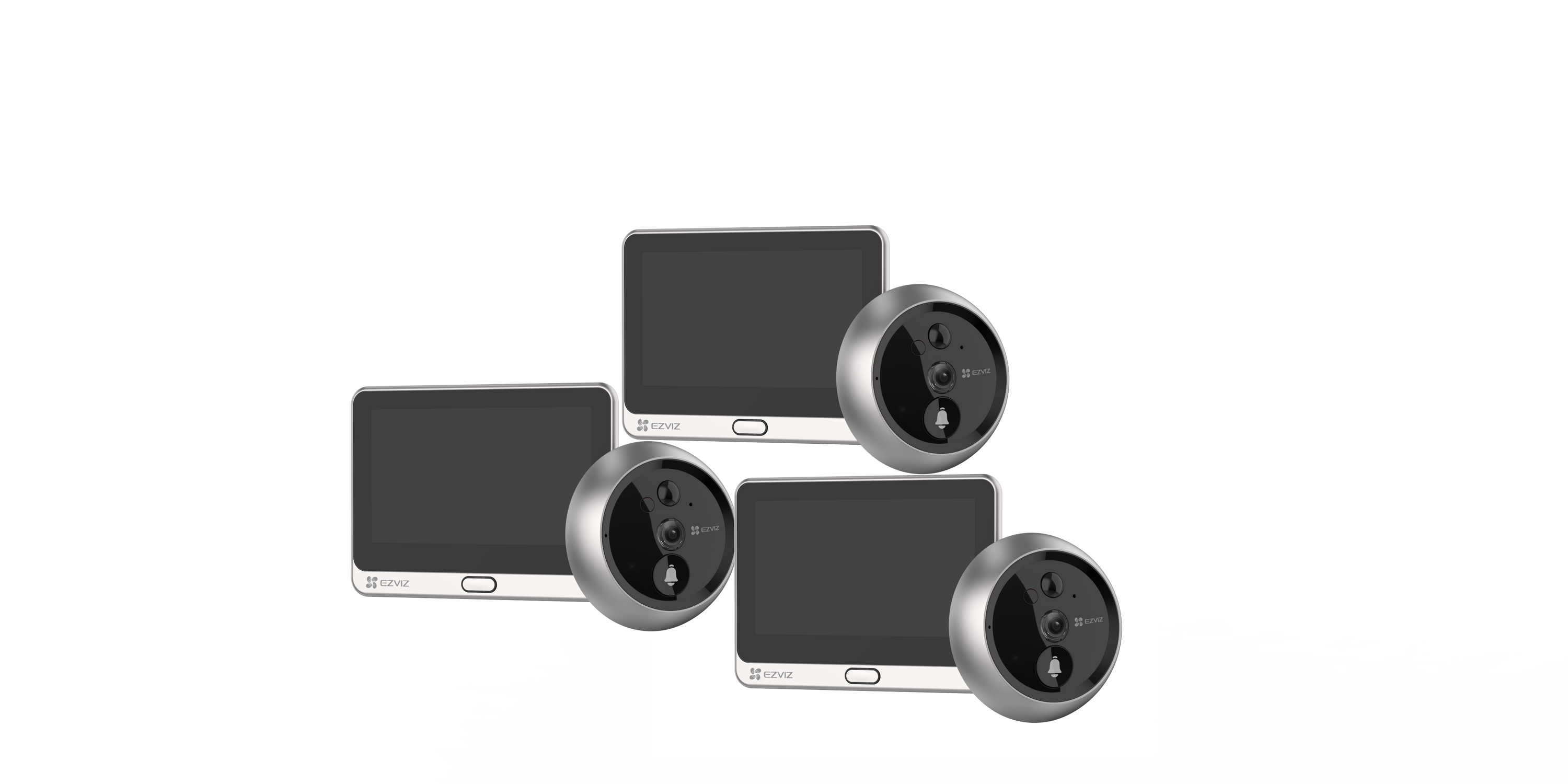 EZVIZ DP2C T&uuml;rspionkamera, WLAN, Akku, App 155 Grad Winkel, 3er-Set - Bild 1