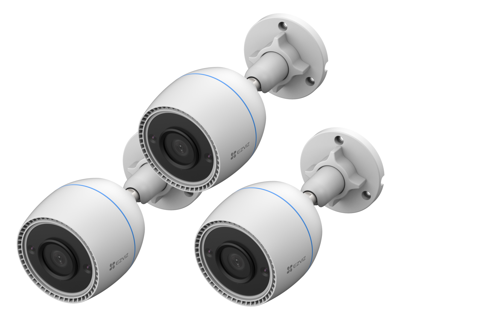 EZVIZ H3C 2MP WLAN Smart Home Kamera, 3er-Set