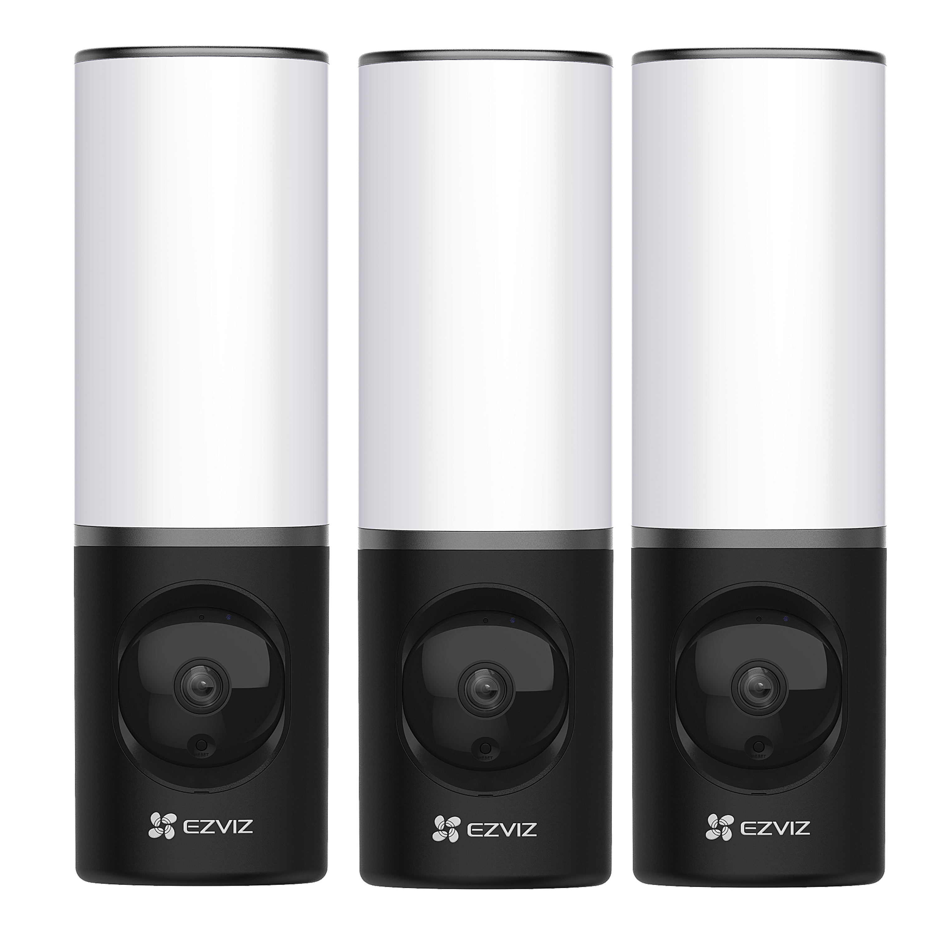EZVIZ LC3 Smart Outdoor Security Light, Au&szlig;en Wandlampe mit &Uuml;berwachungskamera, 3er-Set - Bild 1