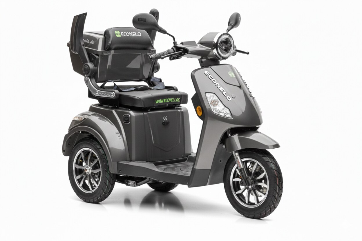 Seniorenmobil P1000, Blei-Akku, 25 km/h, 1000 Watt, Grau