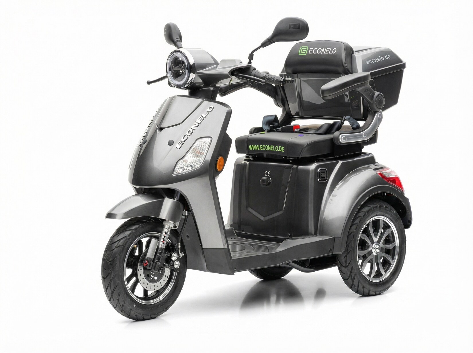 Seniorenmobil P1000, Lithium-Akku, 25 km/h, 1000 Watt, Grau