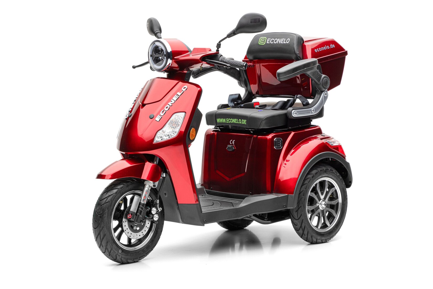 Seniorenmobil P1000, Lithium-Akku, 25 km/h, 1000 Watt, Rot