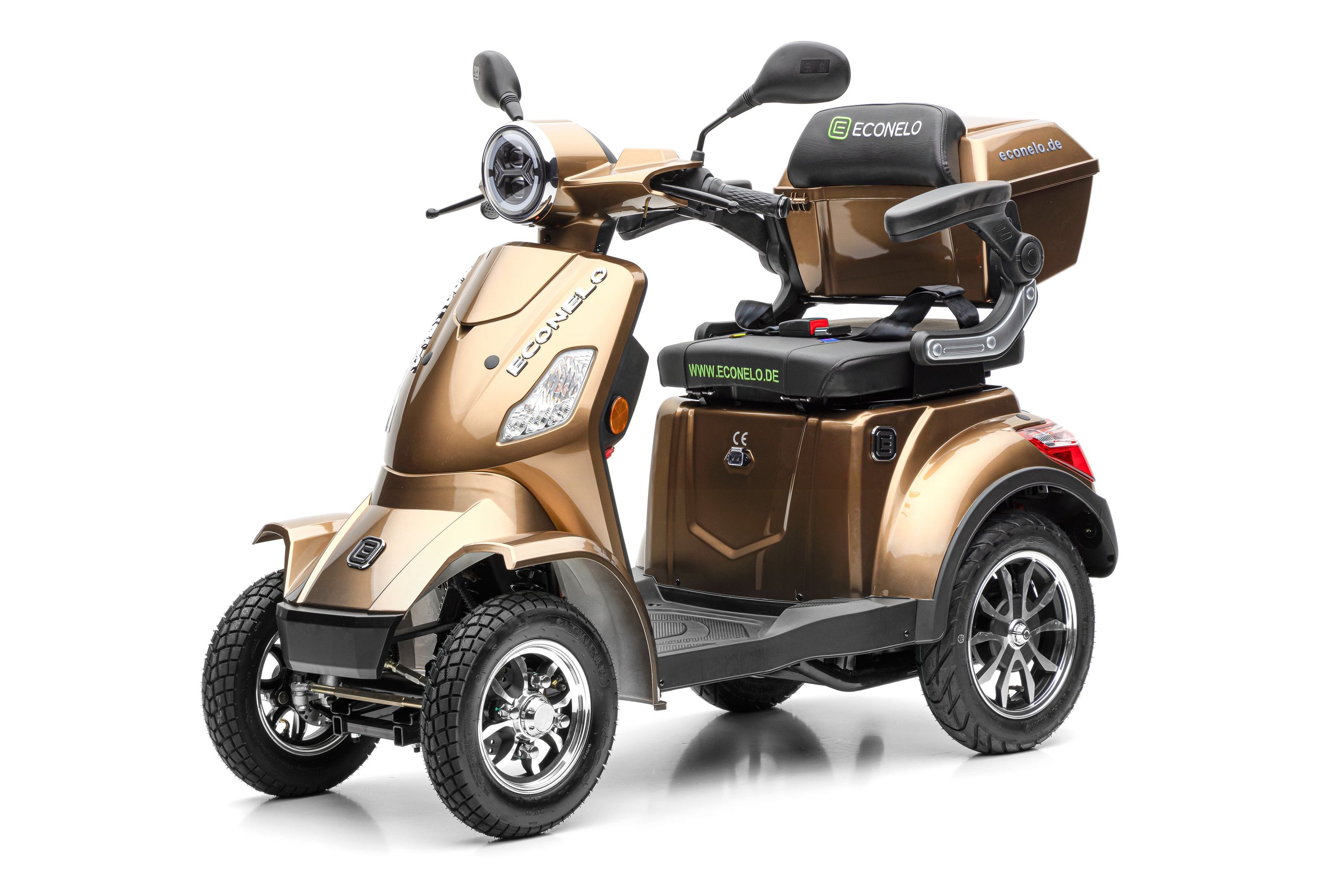 Seniorenmobil P4000, Lithium-Akku, 25 km/h, 1000 Watt, Braun - Bild 1