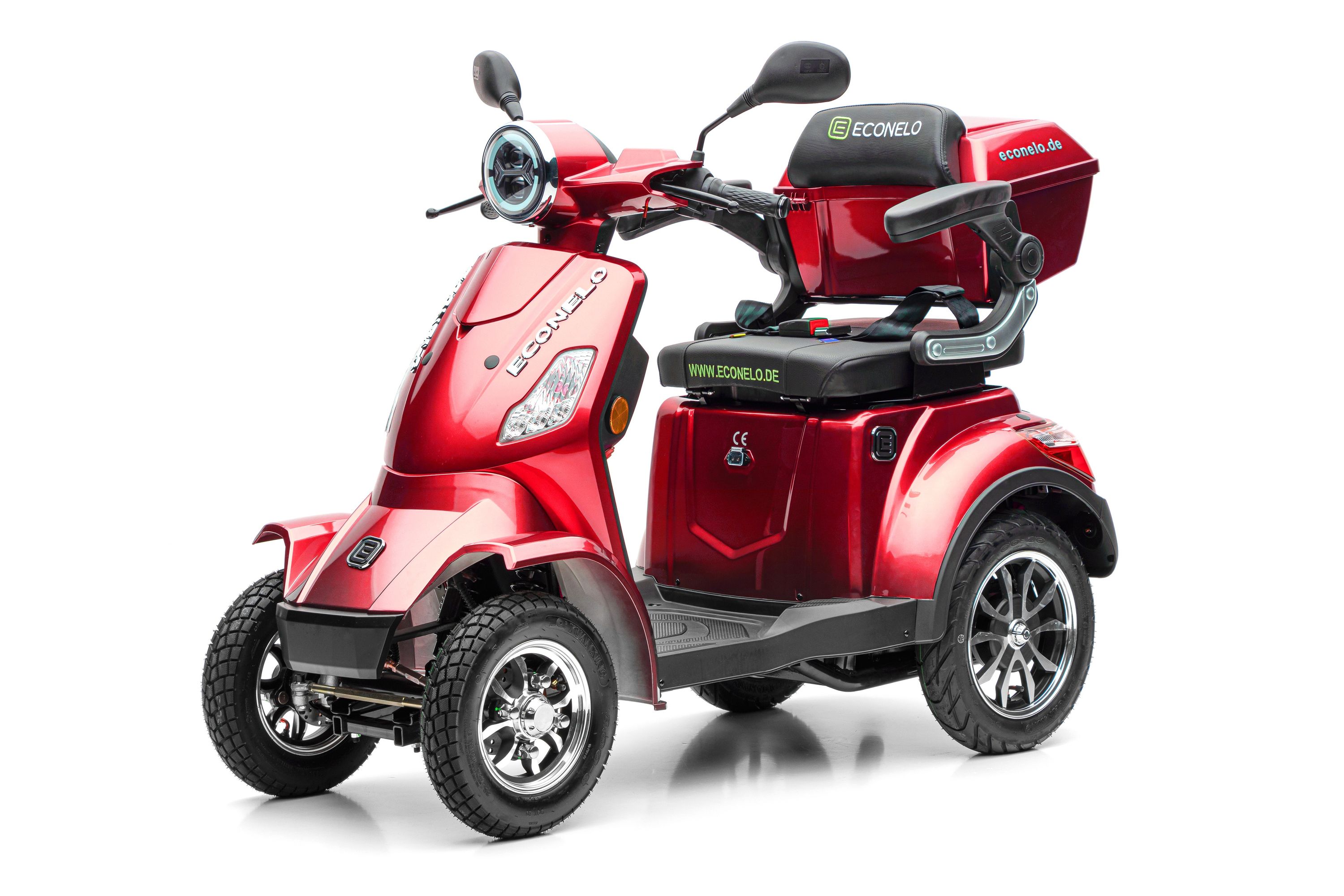 Seniorenmobil P4000, Lithium-Akku, 25 km/h, 1000 Watt, Rot - Bild 1