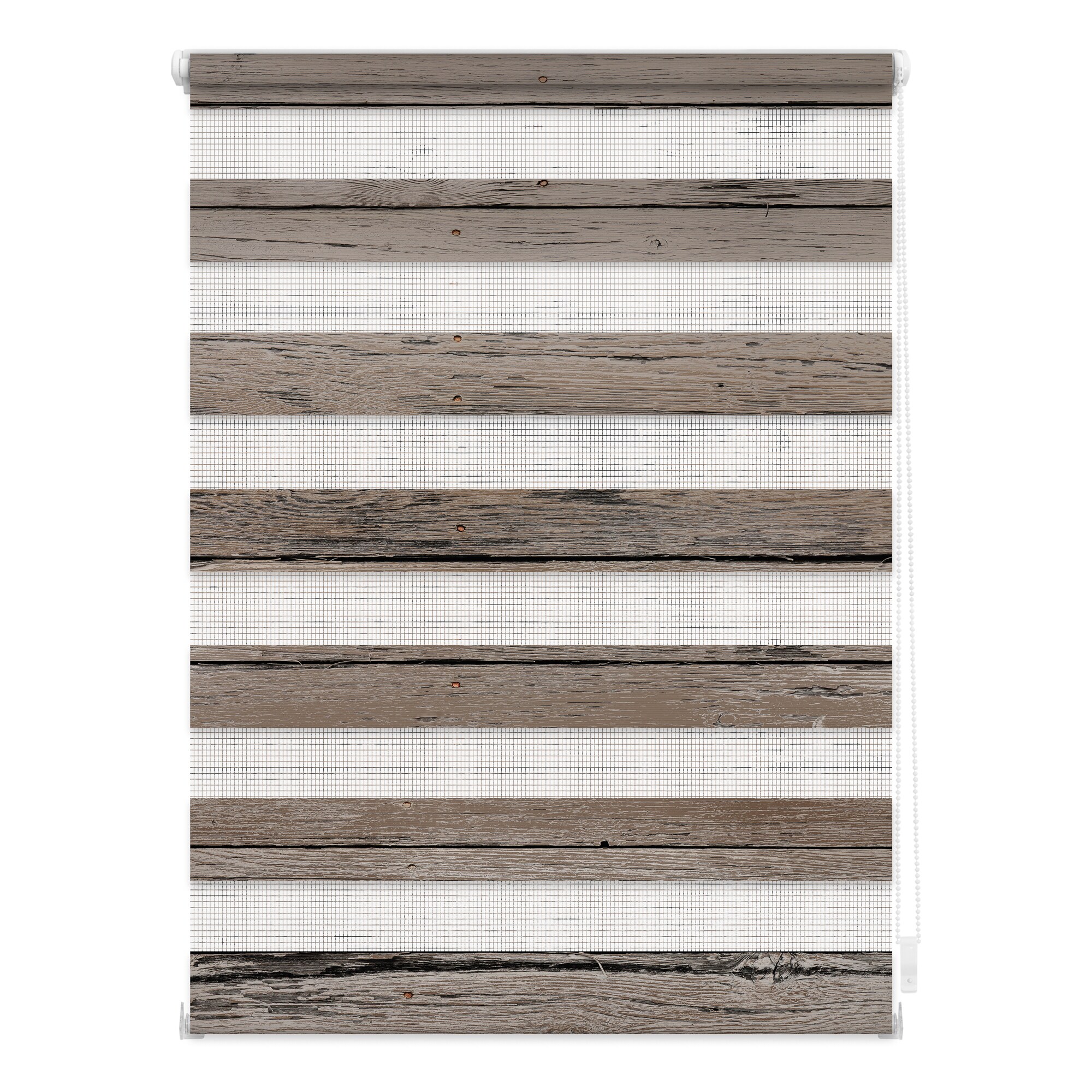 Lichtblick Duo Rollo Klemmfix, ohne Bohren, blickdicht, Bretter-Vintage - Bild 1