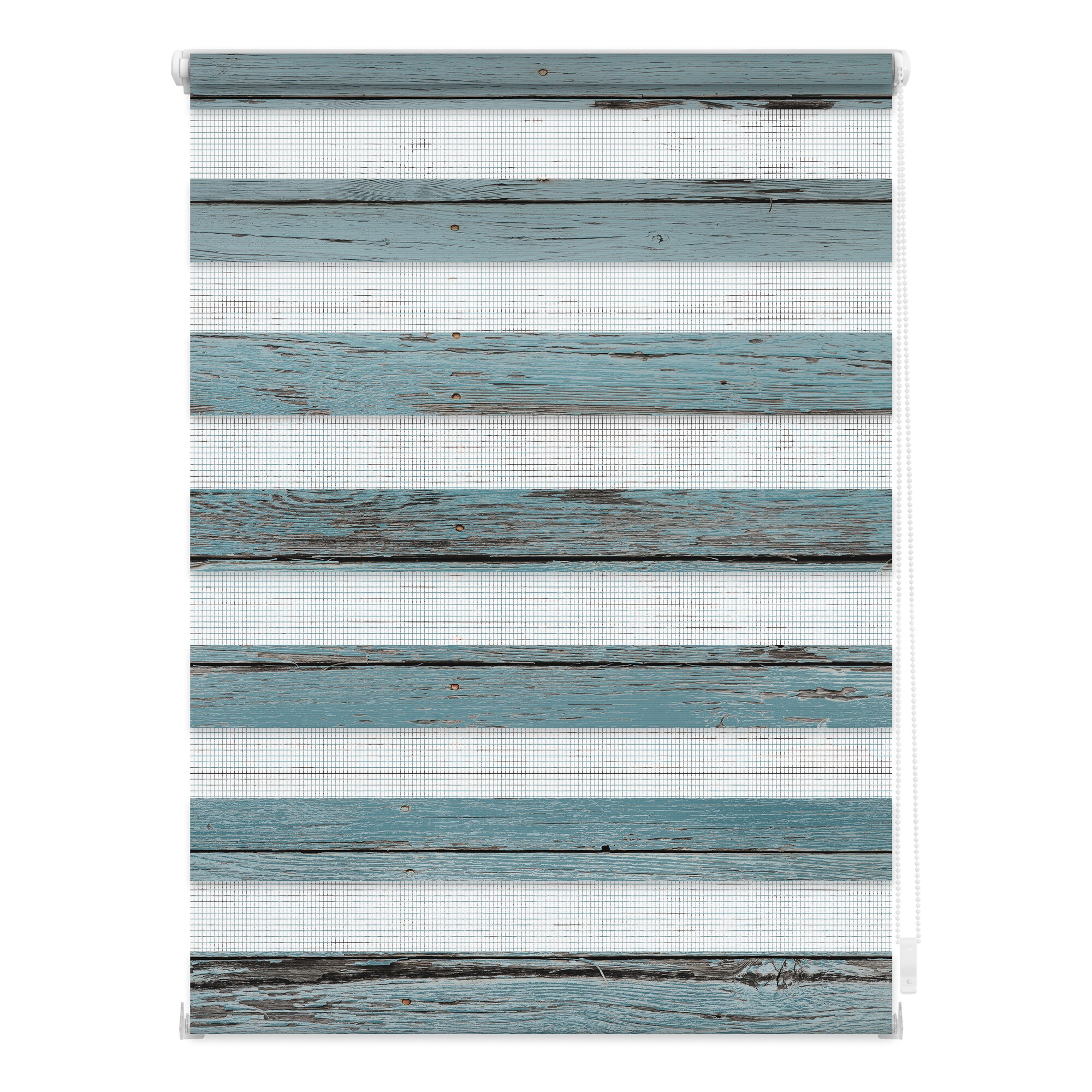 Lichtblick Duo Rollo Klemmfix, ohne Bohren, blickdicht, Bretter-Vintage - Bild 1