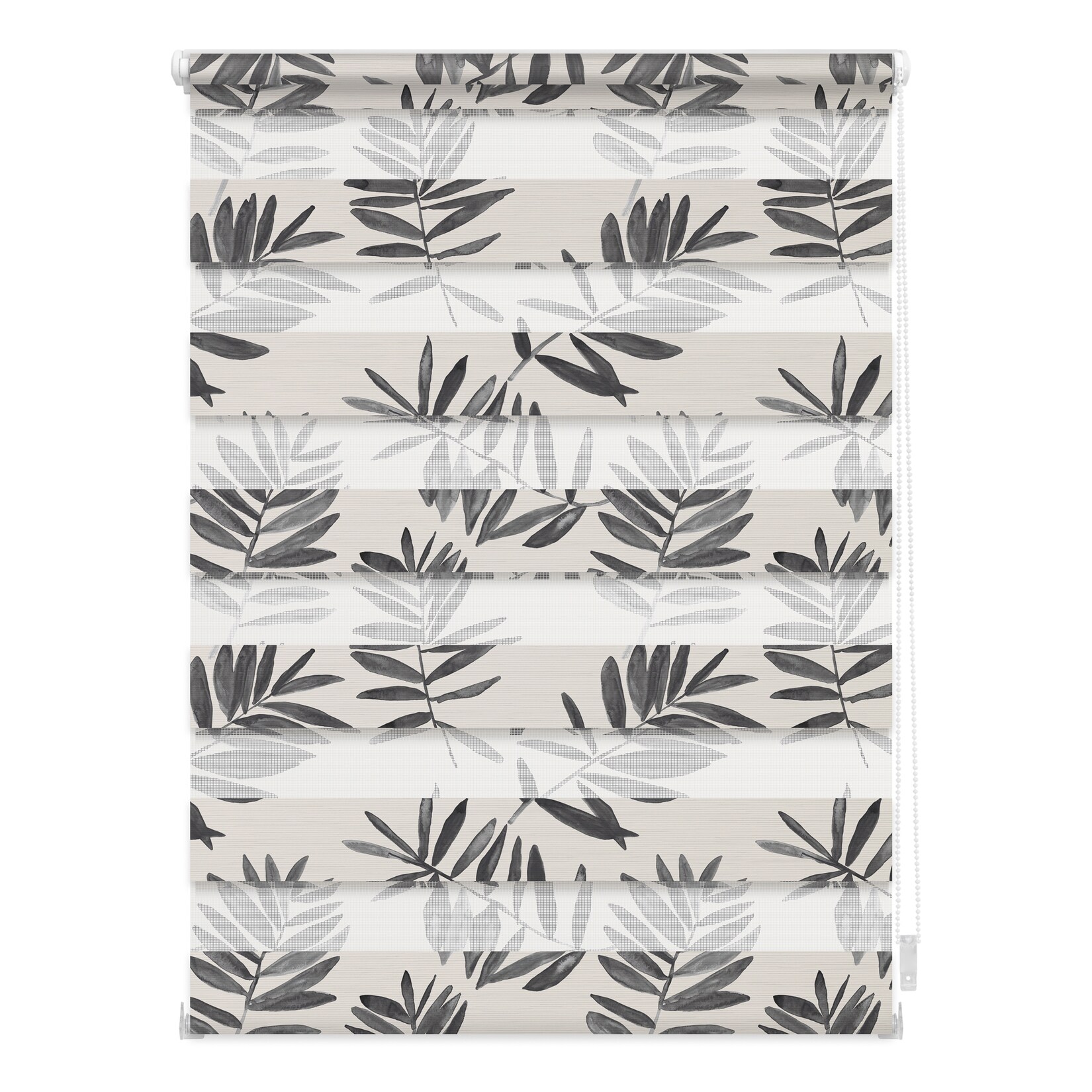Lichtblick Duo Rollo Klemmfix, ohne Bohren, blickdicht, Black Watercolor Branches - Schwarz